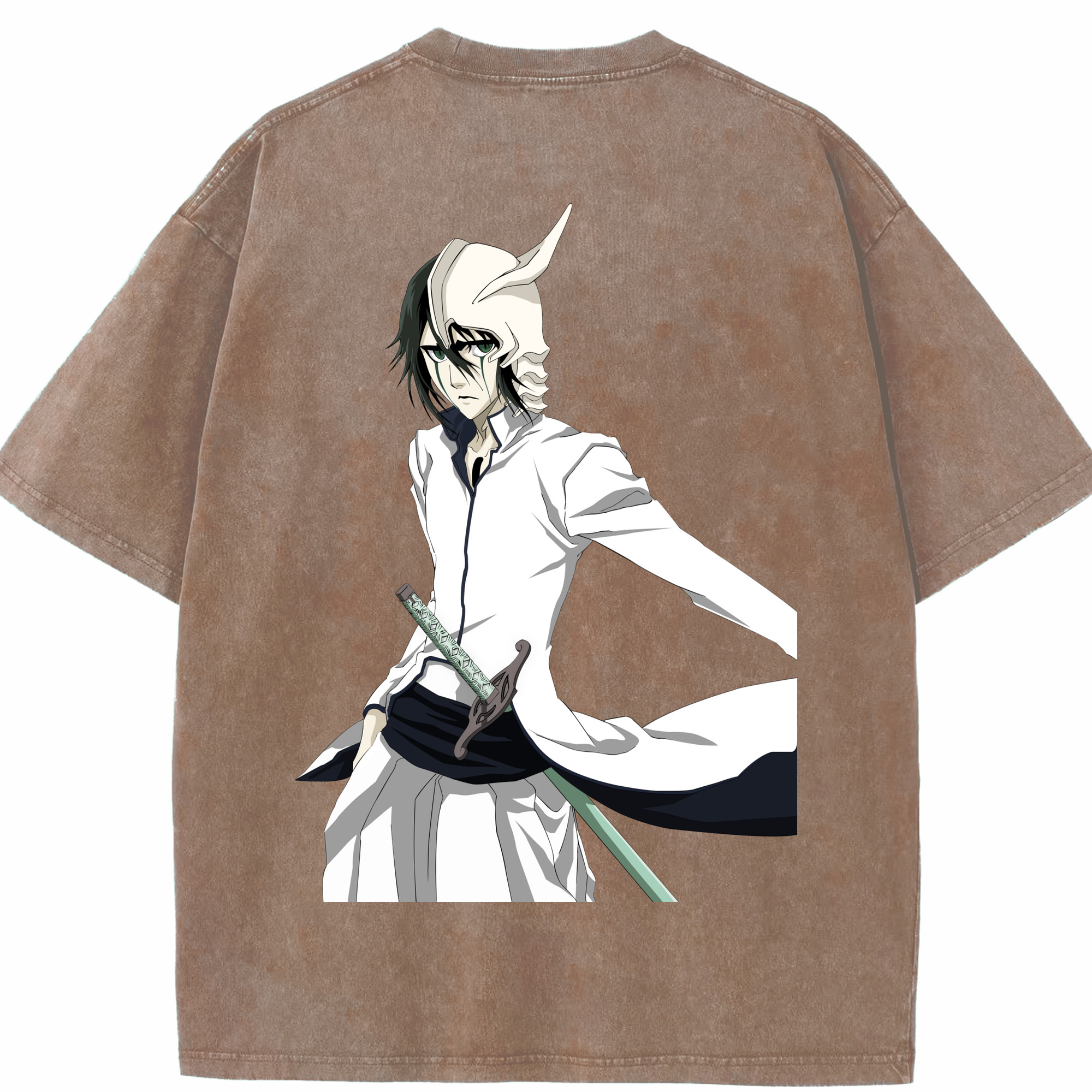（画像用） ブリーチ ウルキオラ·シファー BLEACH Ulquiorra cifer 綿100% ヴィンテージ風 半袖Tシャツ（背面プリント）
