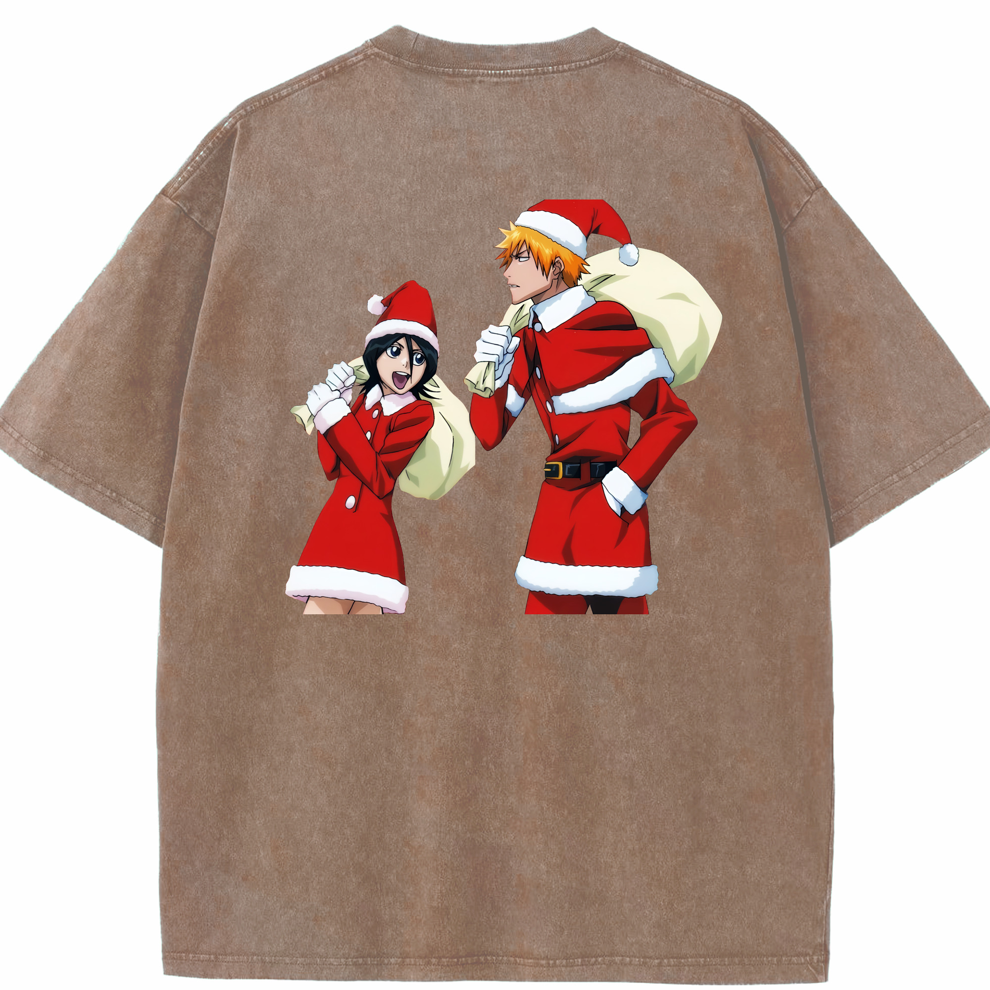 （画像用） ブリーチ 朽木ルキア BLEACH Kuchiki Rukia 綿100% ヴィンテージ風 半袖Tシャツ（背面プリント）