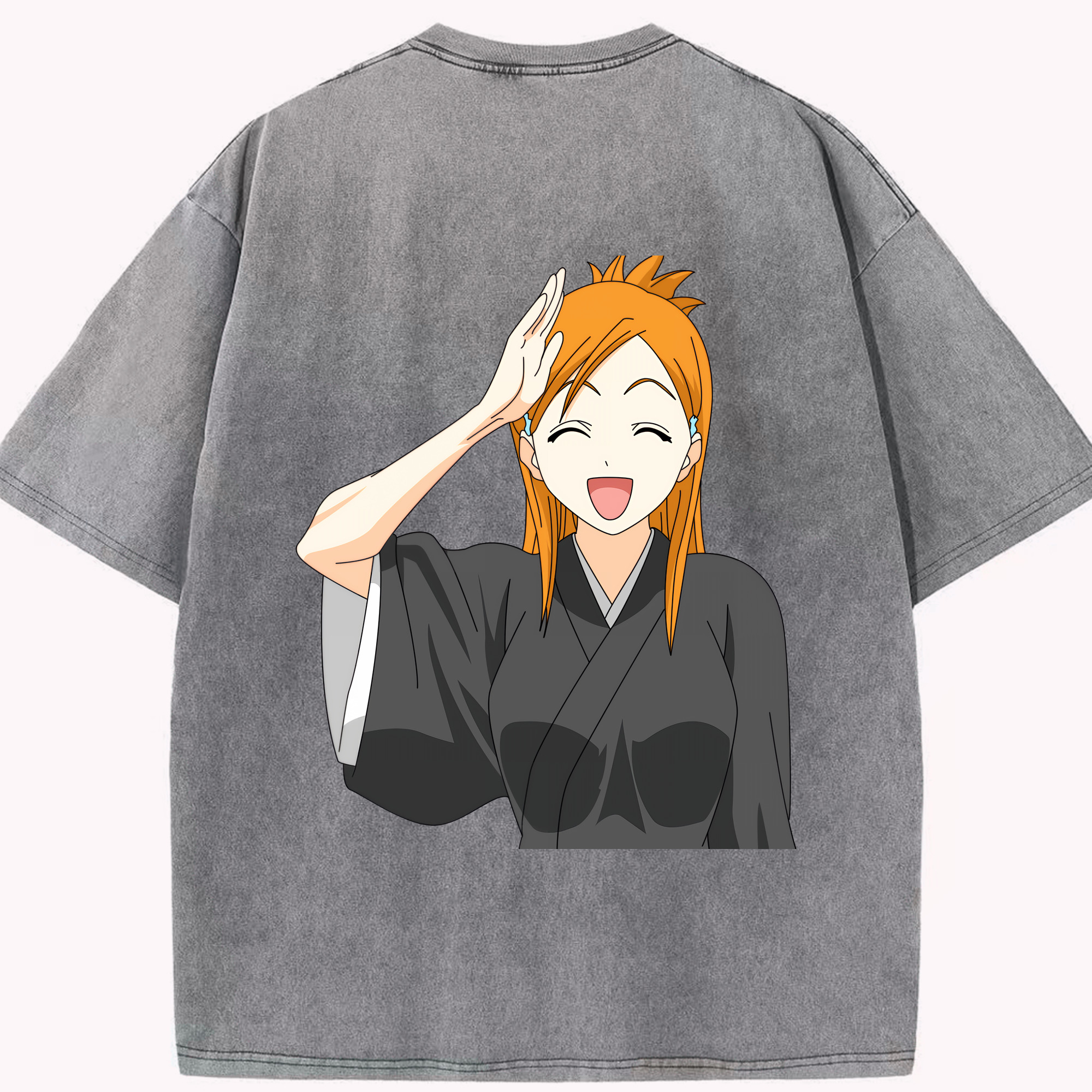 （画像用） ブリーチ 井上織姫（いのうえおりひめ） BLEACH Inoue Orihime 綿100% ヴィンテージ風 半袖Tシャツ（背面プリント）