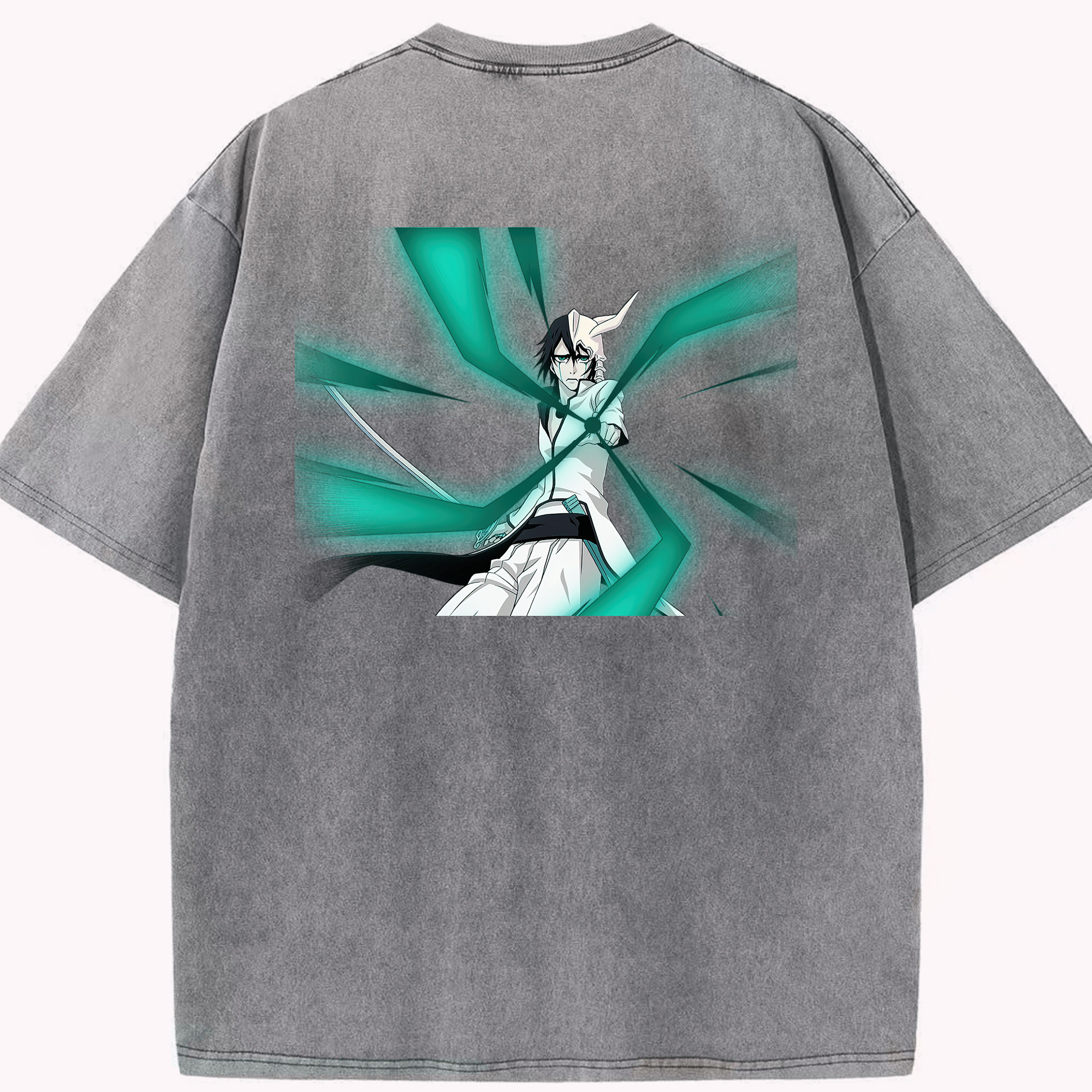 （画像用） ブリーチ ウルキオラ·シファー BLEACH Ulquiorra cifer 綿100% ヴィンテージ風 半袖Tシャツ（背面プリント）