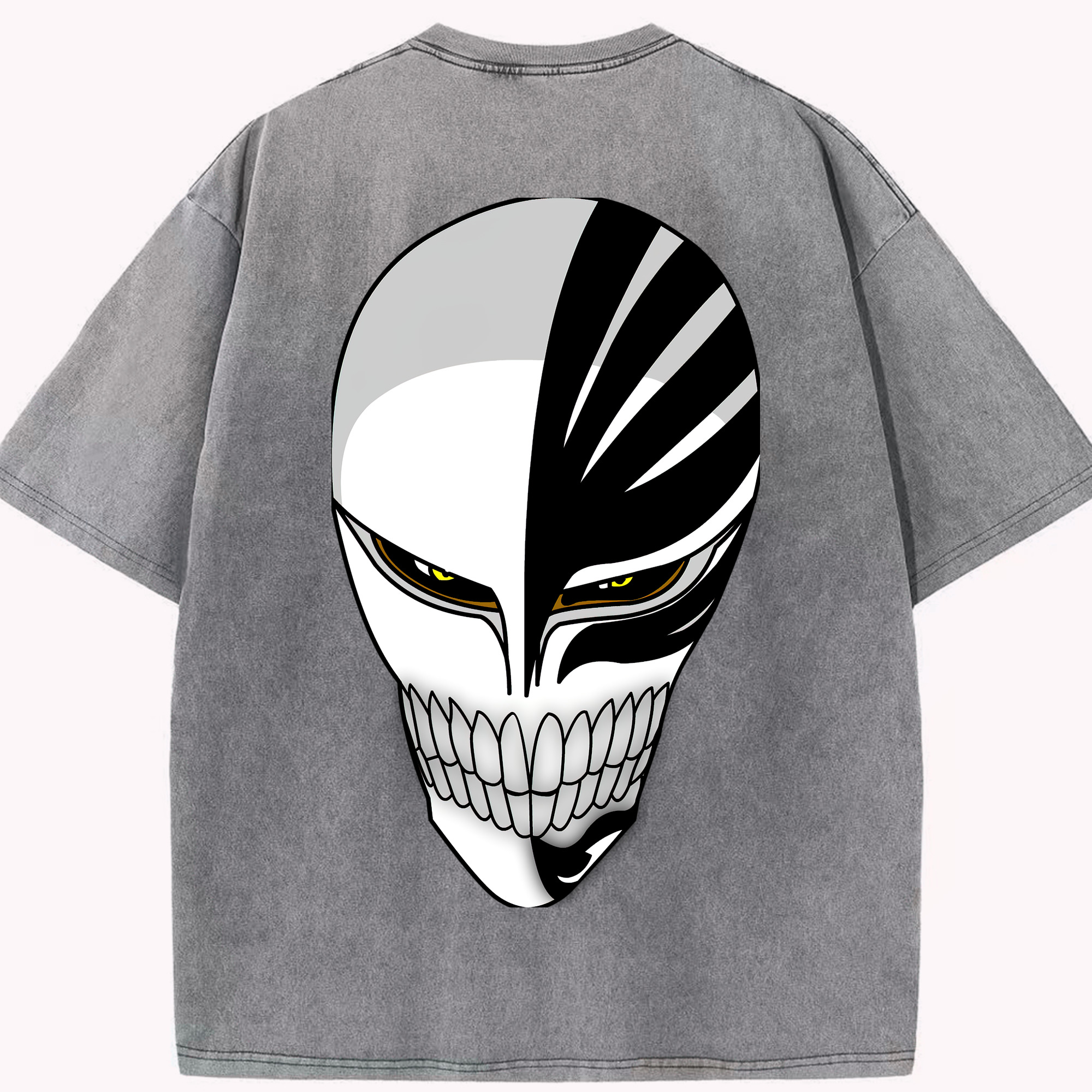 （画像用） ブリーチ 黒崎一護（くろさき いちご）BLEACH Kurosaki Ichigo 綿100% ヴィンテージ風 半袖Tシャツ（背面プリント）