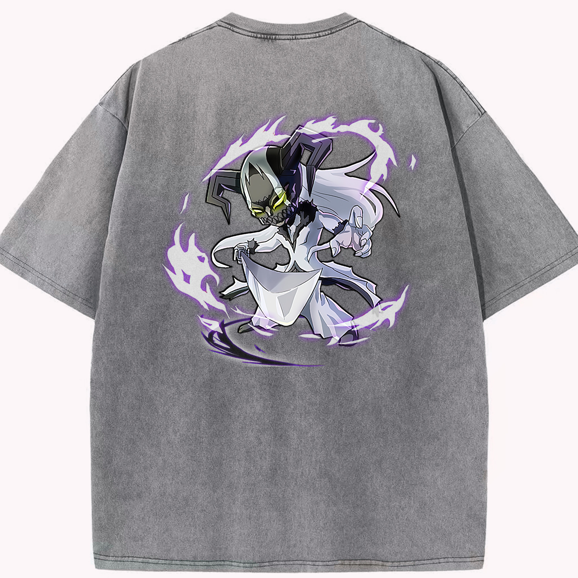 （画像用） ブリーチ 黒崎一護（くろさき いちご）BLEACH Kurosaki Ichigo 綿100% ヴィンテージ風 半袖Tシャツ（背面プリント）