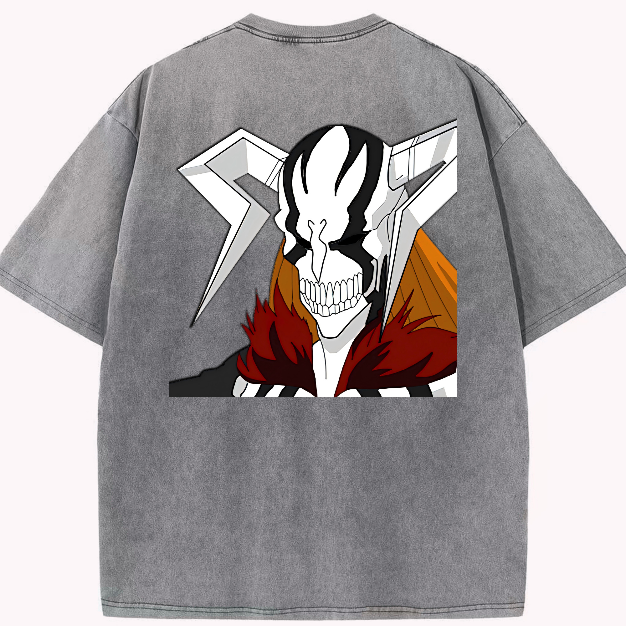 （画像用） ブリーチ 黒崎一護（くろさき いちご）BLEACH Kurosaki Ichigo 綿100% ヴィンテージ風 半袖Tシャツ（背面プリント）