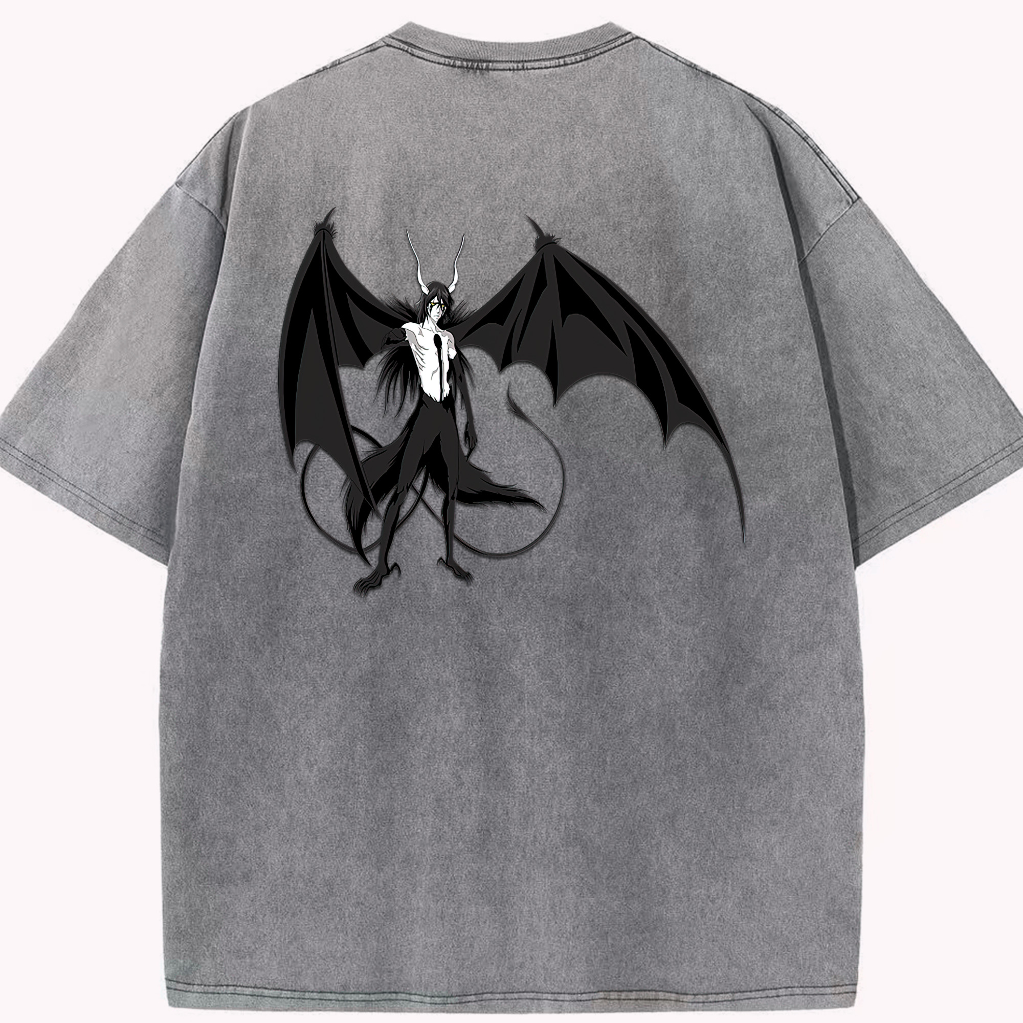 （画像用） ブリーチ ウルキオラ·シファー BLEACH Ulquiorra cifer 綿100% ヴィンテージ風 半袖Tシャツ（背面プリント）