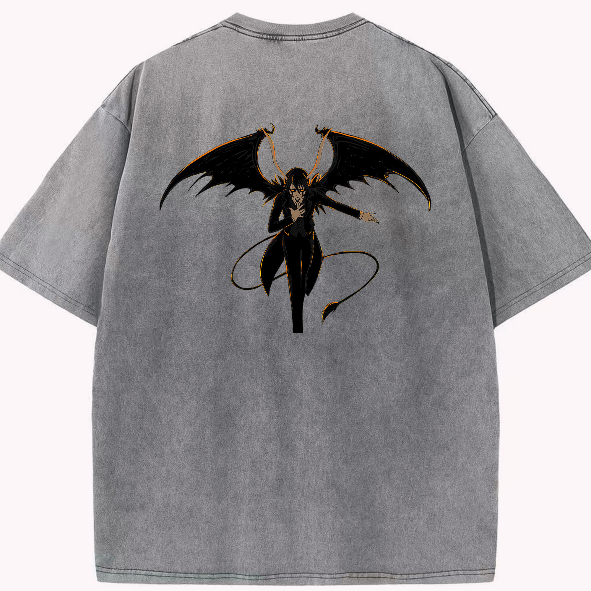 （画像用） ブリーチ ウルキオラ·シファー BLEACH Ulquiorra cifer 綿100% ヴィンテージ風 半袖Tシャツ（背面プリント）