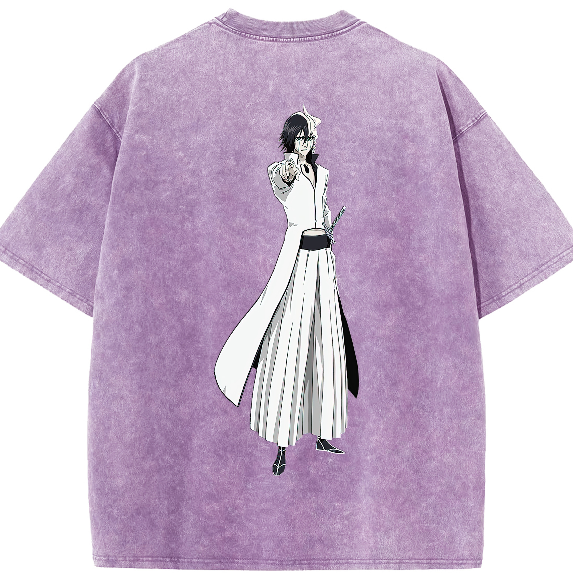 （画像用） ブリーチ ウルキオラ·シファー BLEACH Ulquiorra cifer 綿100% ヴィンテージ風 半袖Tシャツ（背面プリント）