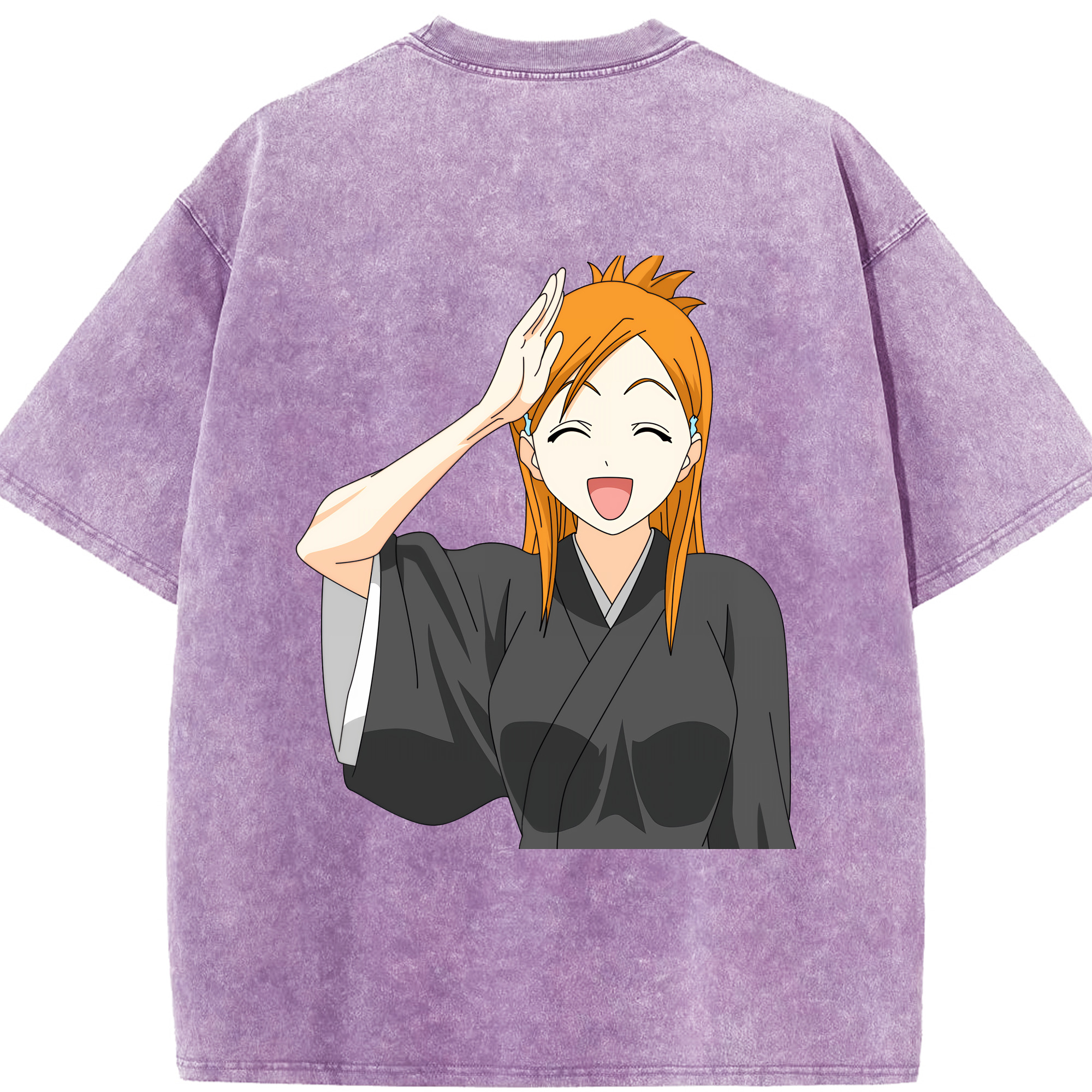 （画像用） ブリーチ 井上織姫（いのうえおりひめ） BLEACH Inoue Orihime 綿100% ヴィンテージ風 半袖Tシャツ（背面プリント）