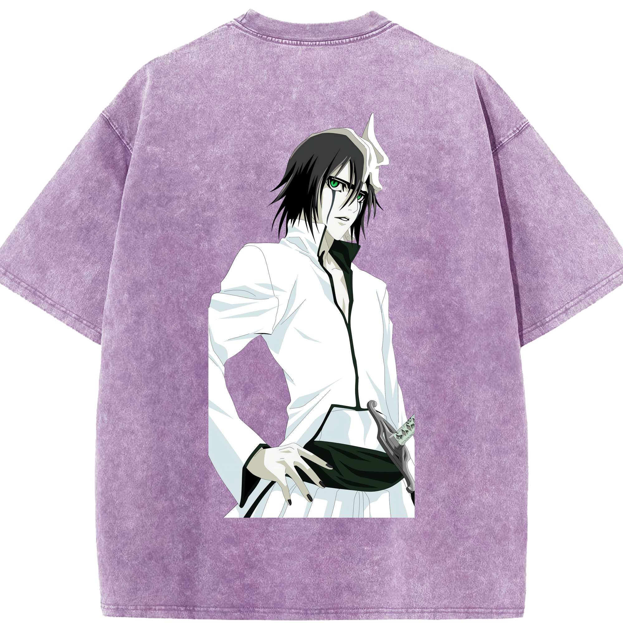 （画像用） ブリーチ ウルキオラ·シファー BLEACH Ulquiorra cifer 綿100% ヴィンテージ風 半袖Tシャツ（背面プリント）