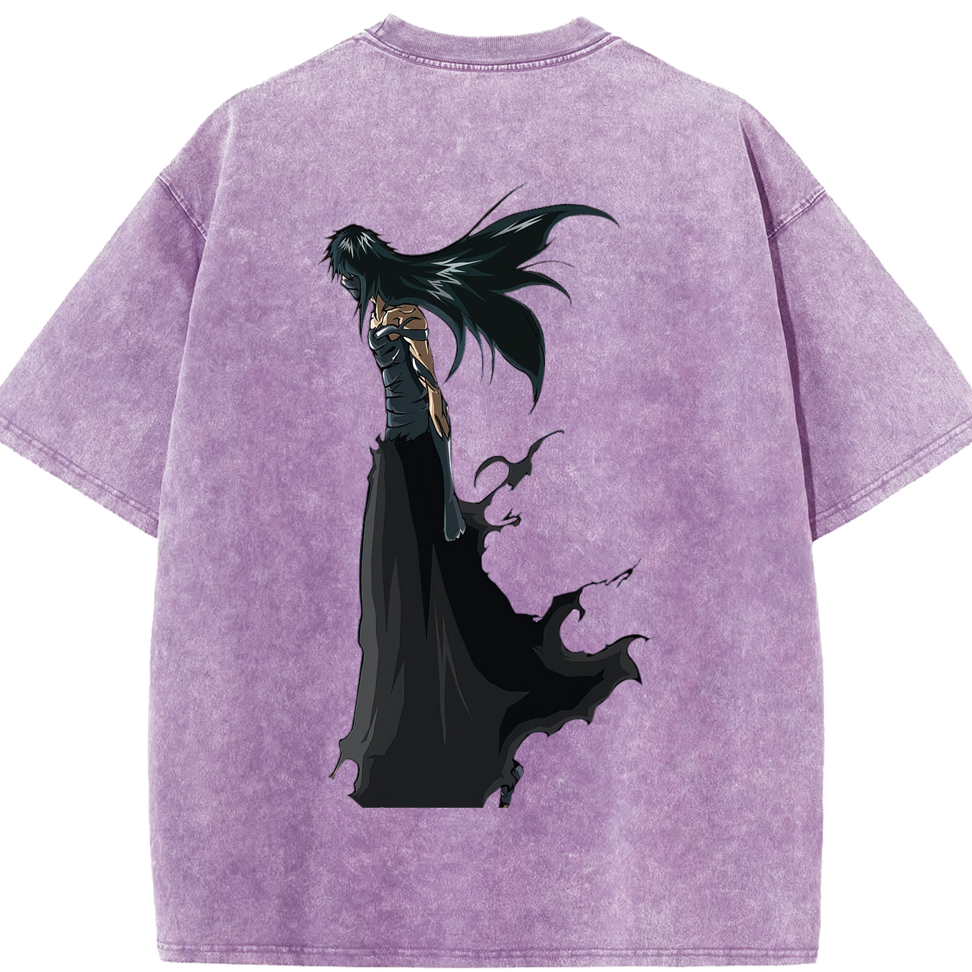 （画像用） ブリーチ 黒崎一護（くろさき いちご）BLEACH Kurosaki Ichigo 綿100% ヴィンテージ風 半袖Tシャツ（背面プリント）