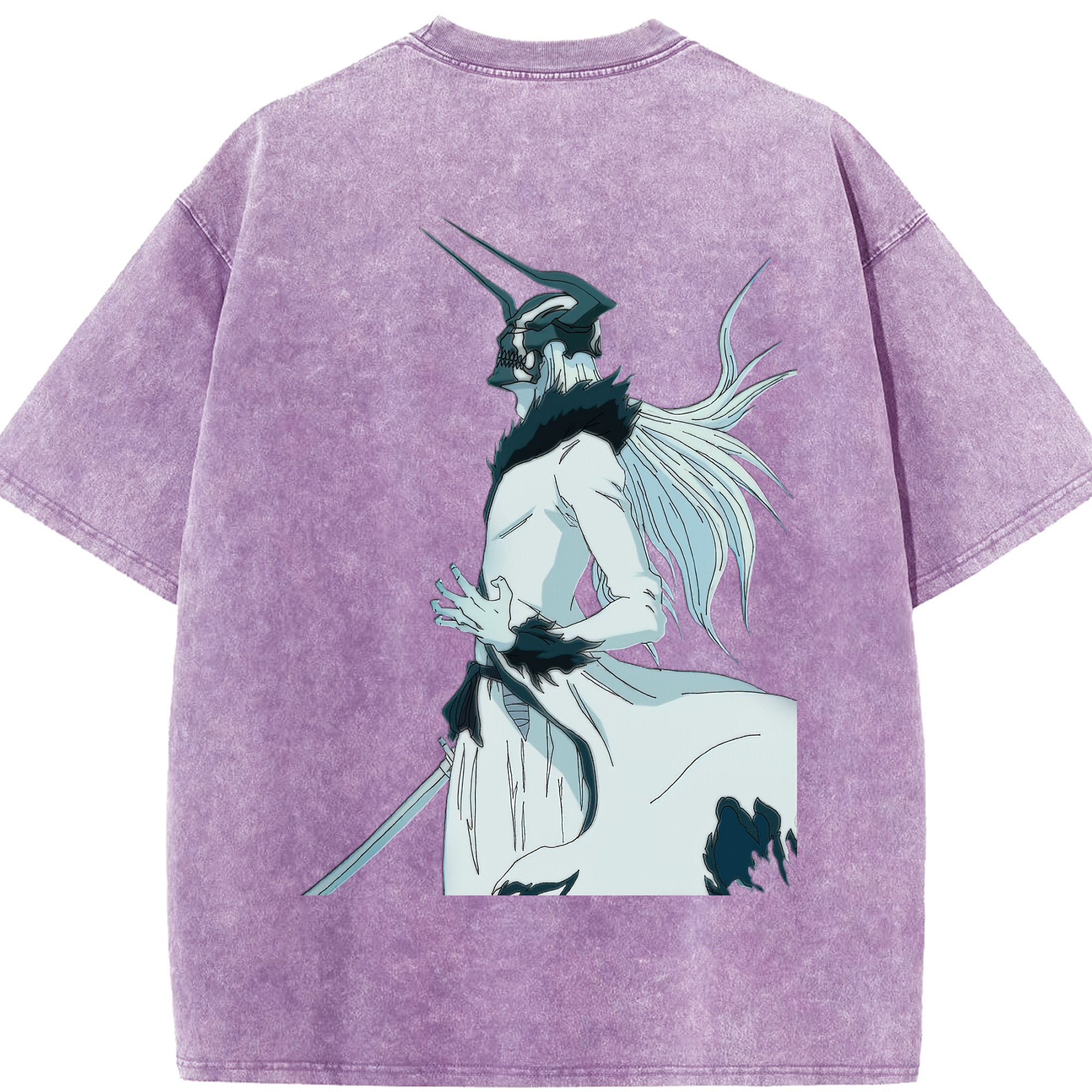 （画像用） ブリーチ 黒崎一護（くろさき いちご）BLEACH Kurosaki Ichigo 綿100% ヴィンテージ風 半袖Tシャツ（背面プリント）