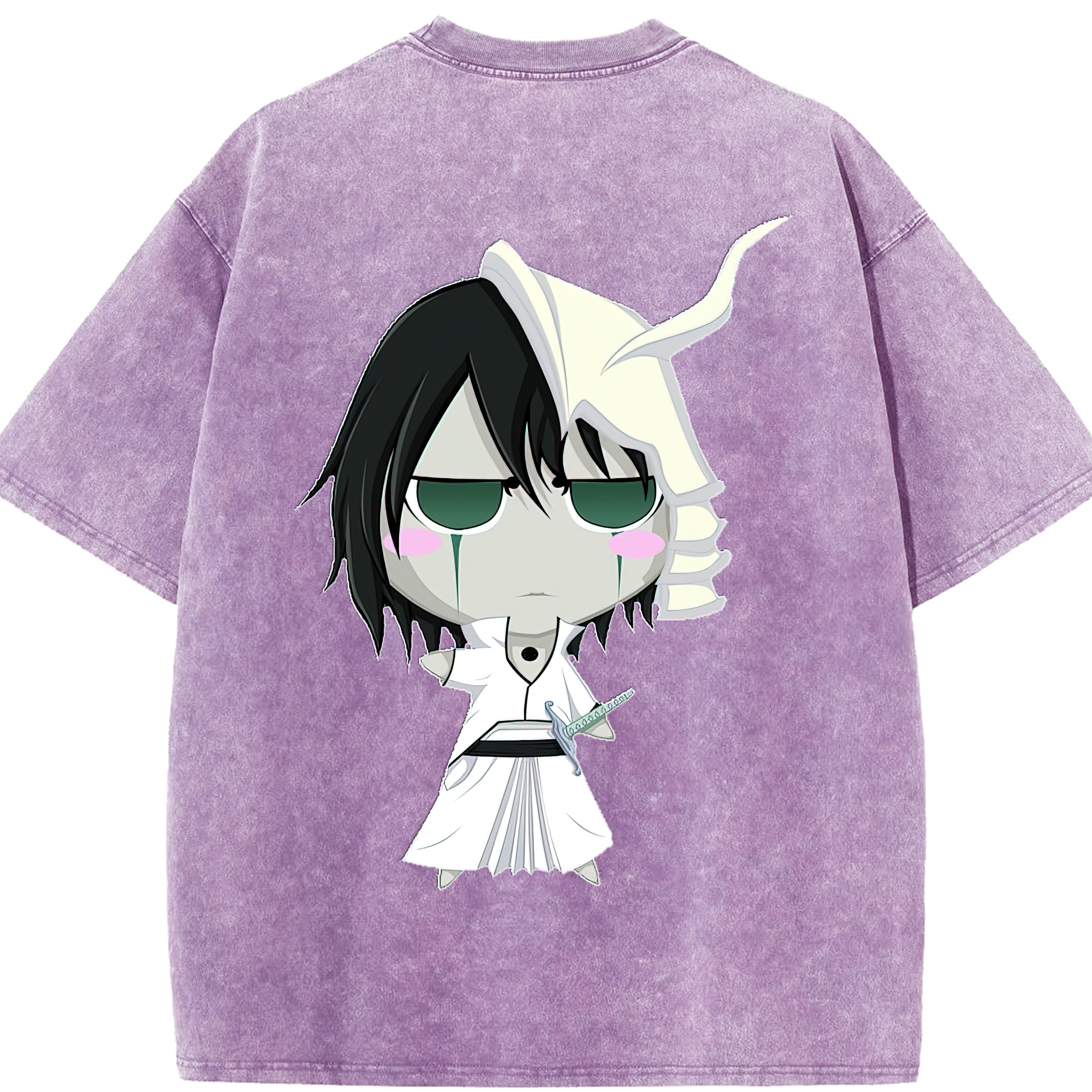 （画像用） ブリーチ ウルキオラ·シファー BLEACH Ulquiorra cifer 綿100% ヴィンテージ風 半袖Tシャツ（背面プリント）