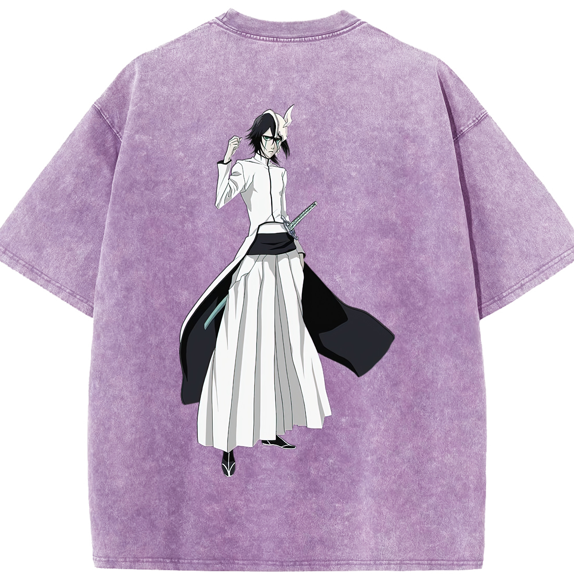 （画像用） ブリーチ ウルキオラ·シファー BLEACH Ulquiorra cifer 綿100% ヴィンテージ風 半袖Tシャツ（背面プリント）