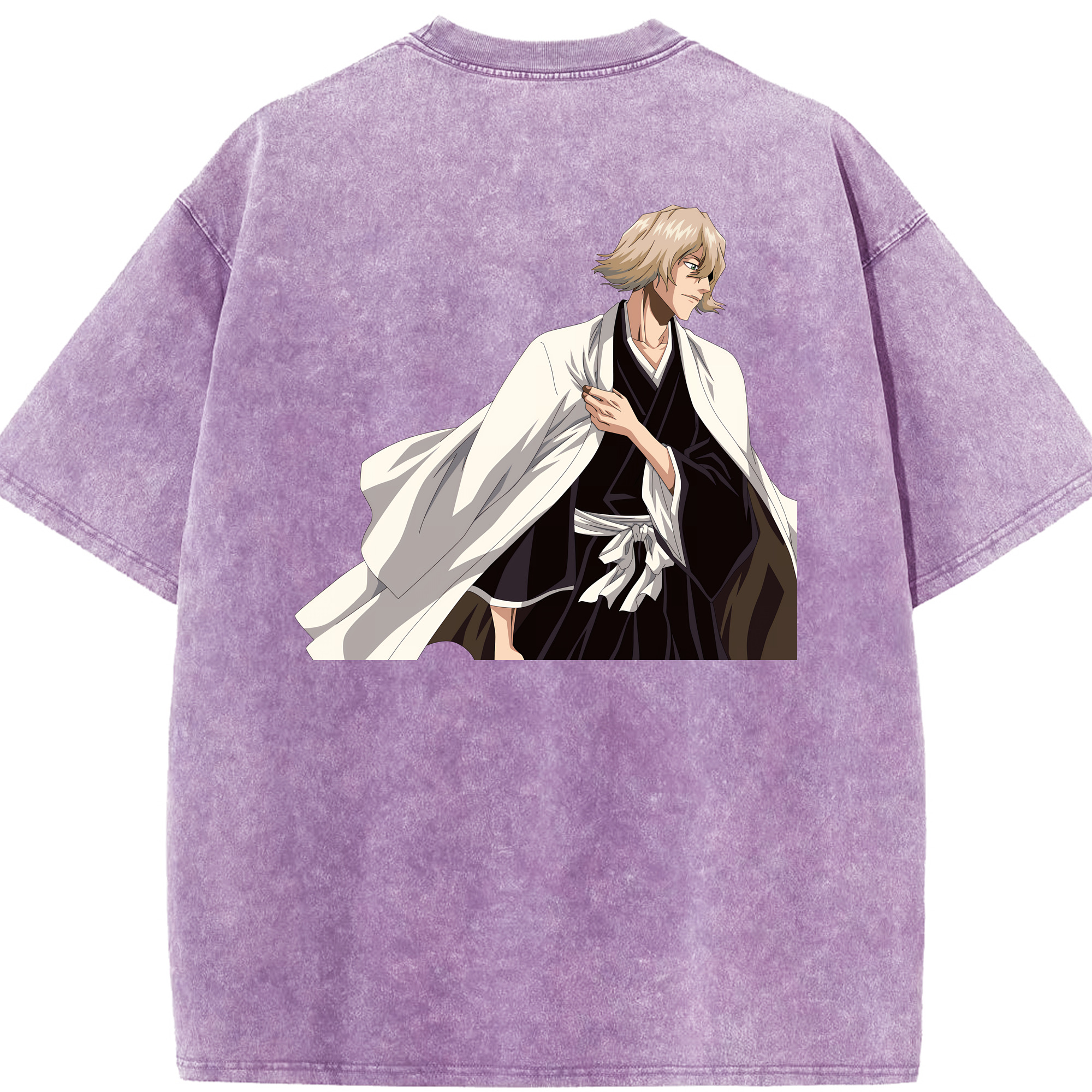 （画像用） "ブリーチ 浦原 喜助（うらはら きすけ） BLEACH Urahara Kisuke " 綿100% ヴィンテージ風 半袖Tシャツ（背面プリント）
