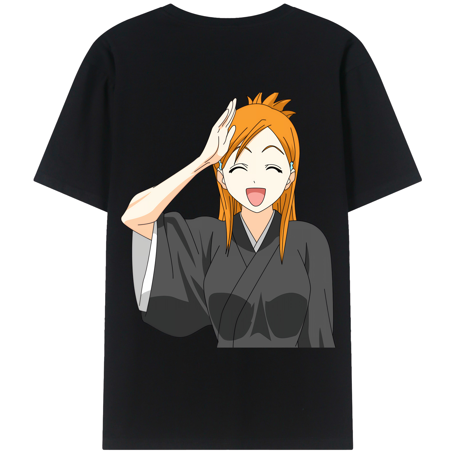 （画像用） ブリーチ 井上織姫（いのうえおりひめ） BLEACH Inoue Orihime 綿100％ メンズ半袖Tシャツ（バックプリント） 通気性