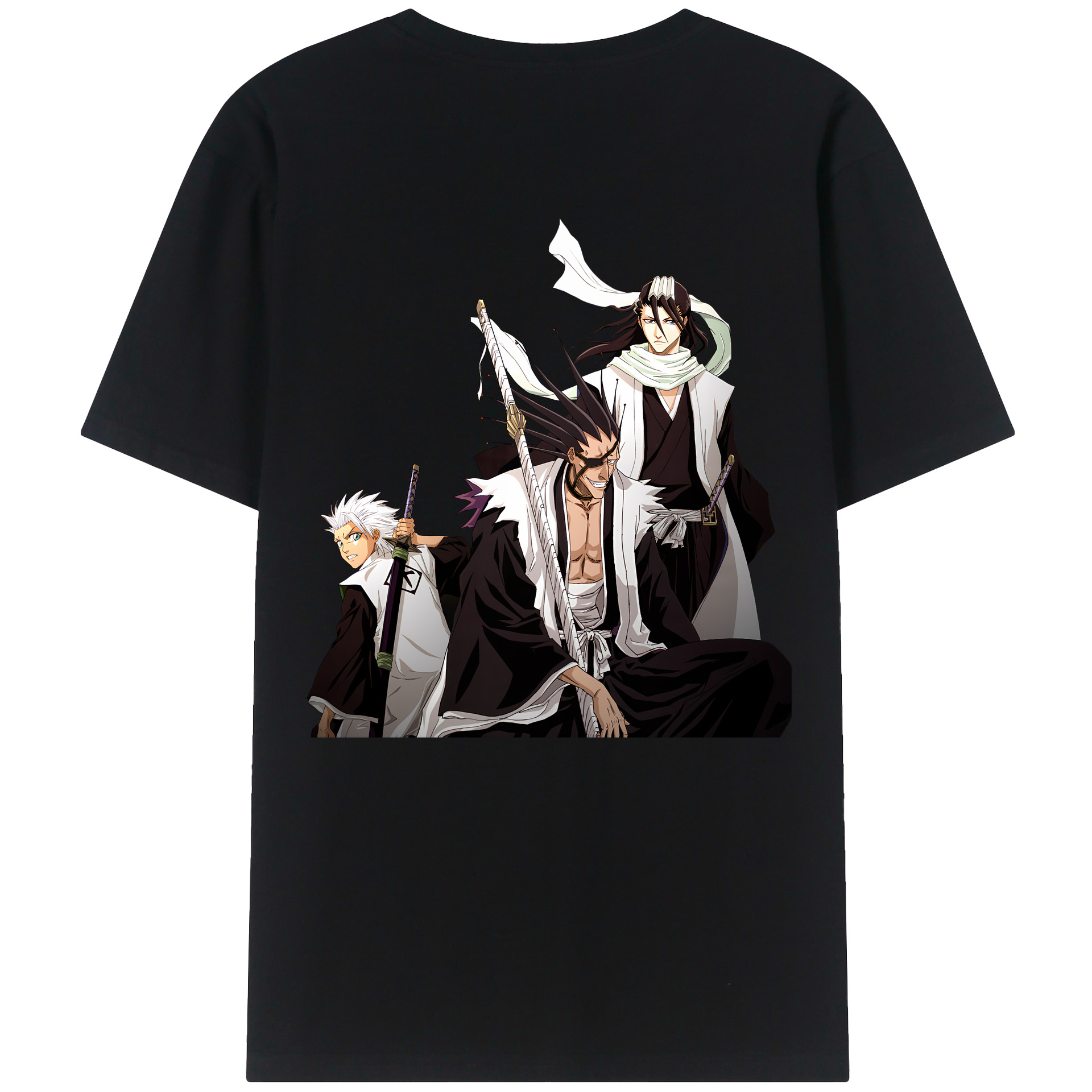 （画像用） ブリーチ ざらき けんぱち BLEACH Zaraki Kenpachi 綿100％ メンズ半袖Tシャツ（バックプリント） 通気性