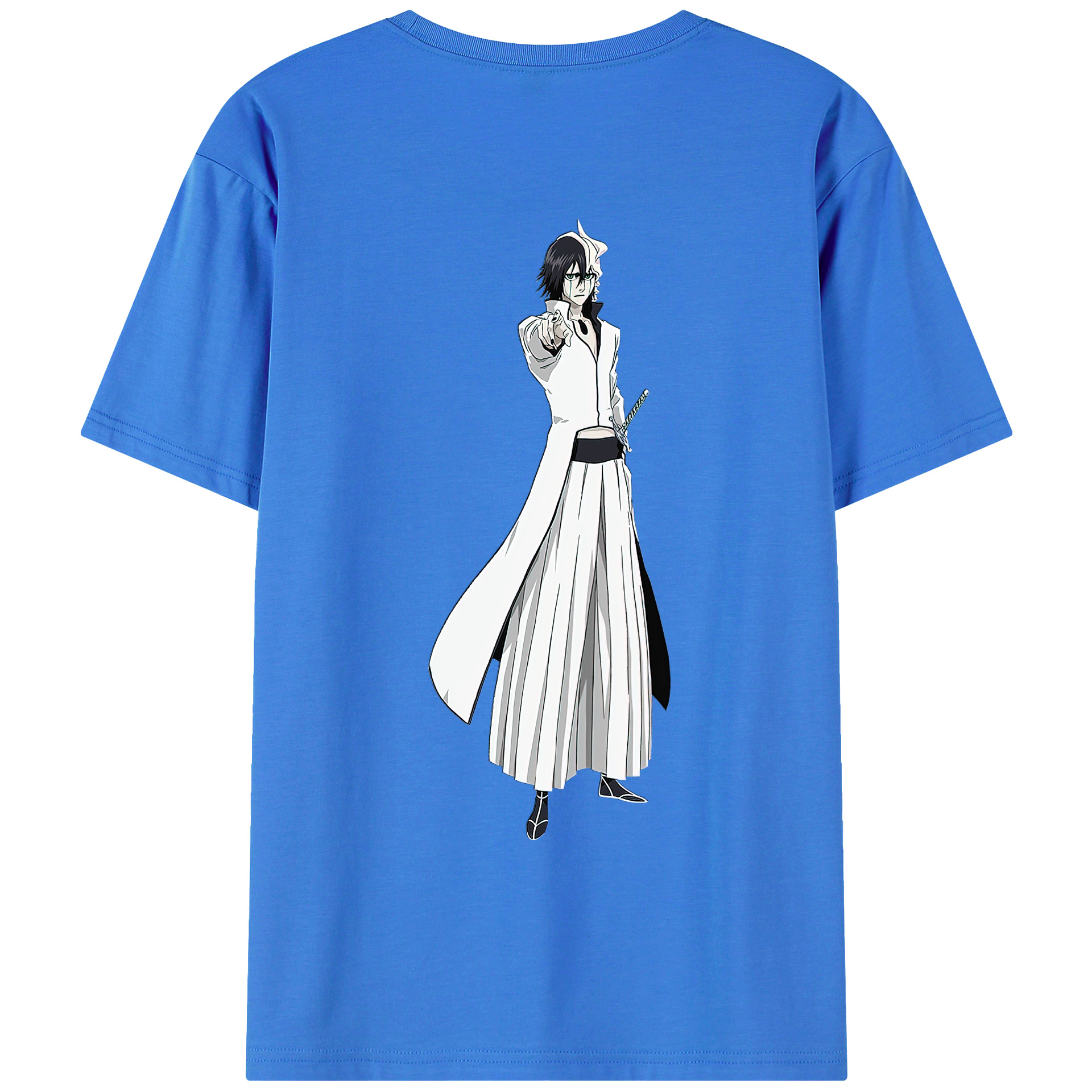 （画像用） ブリーチ ウルキオラ·シファー BLEACH Ulquiorra cifer 綿100％ メンズ半袖Tシャツ（バックプリント） 通気性