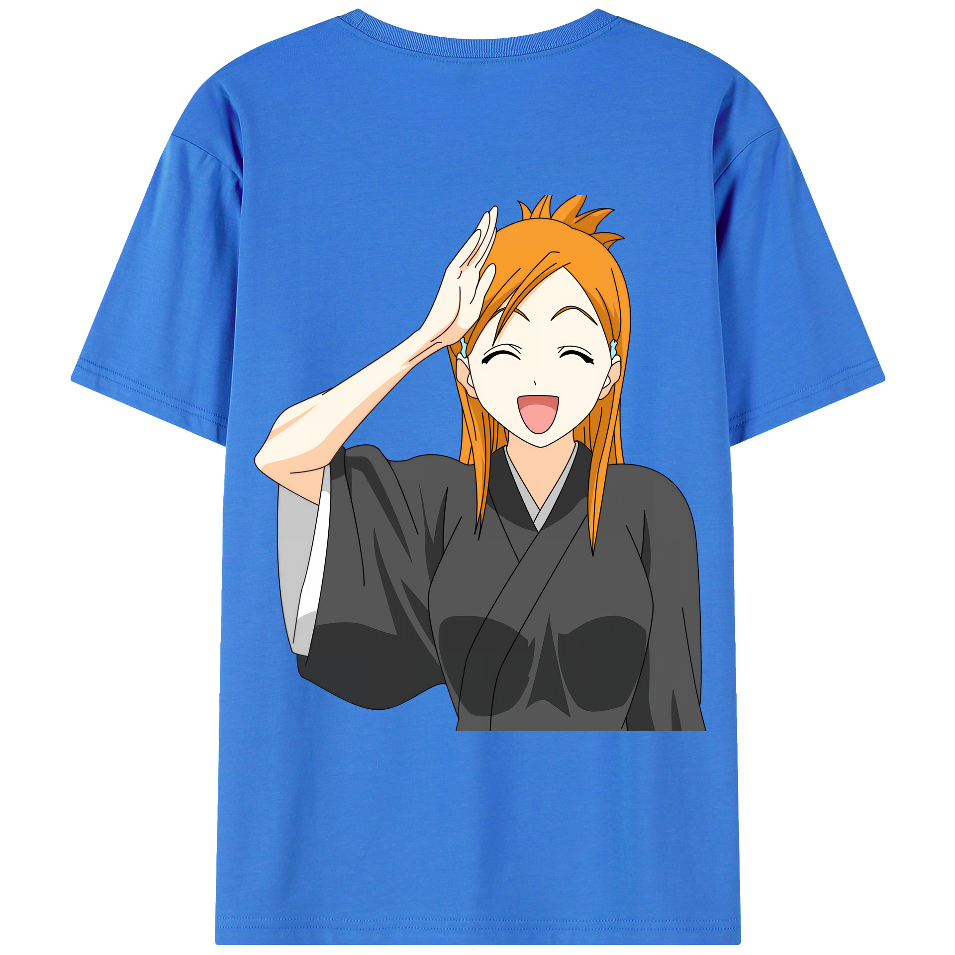 （画像用） ブリーチ 井上織姫（いのうえおりひめ） BLEACH Inoue Orihime 綿100％ メンズ半袖Tシャツ（バックプリント） 通気性
