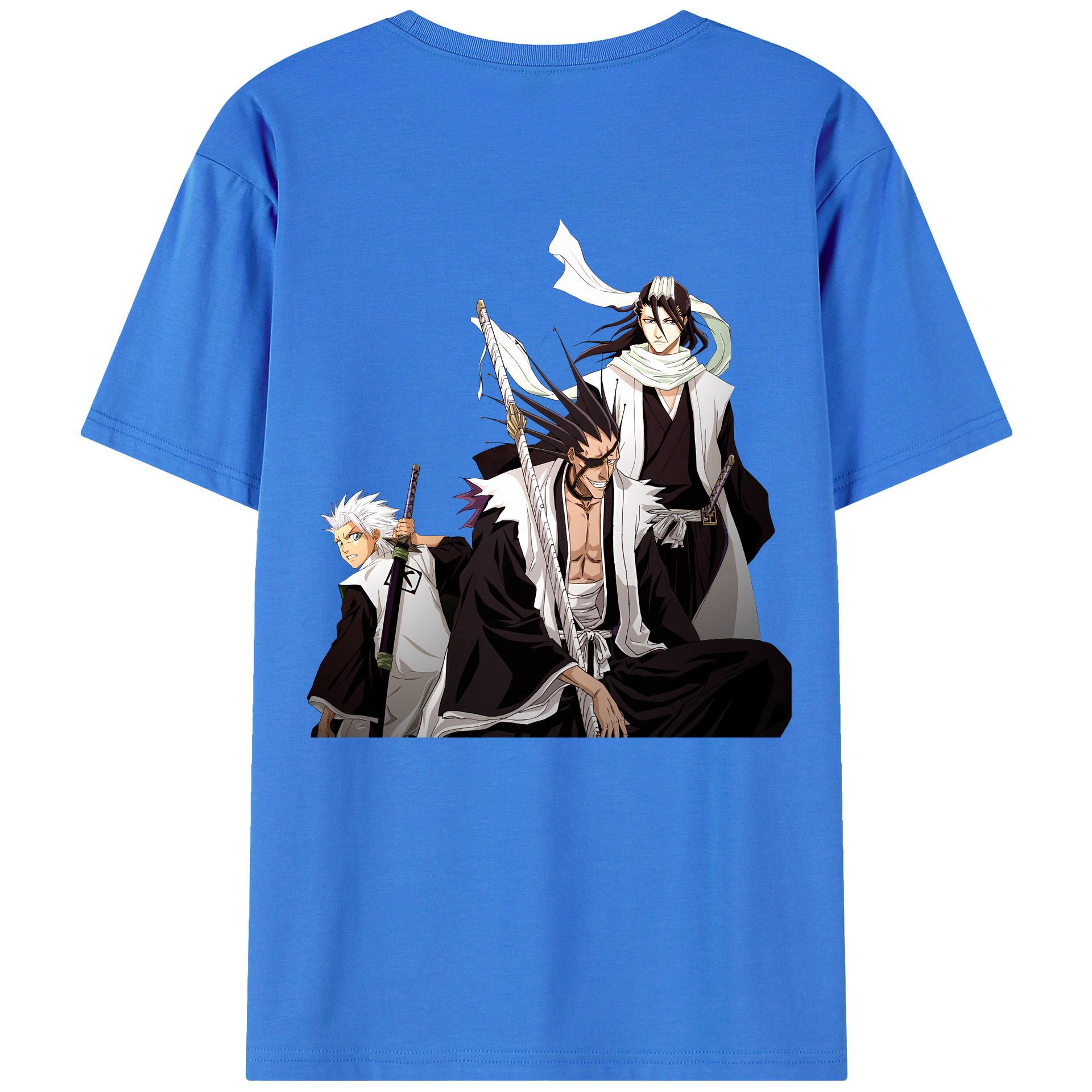 （画像用） ブリーチ ざらき けんぱち BLEACH Zaraki Kenpachi 綿100％ メンズ半袖Tシャツ（バックプリント） 通気性