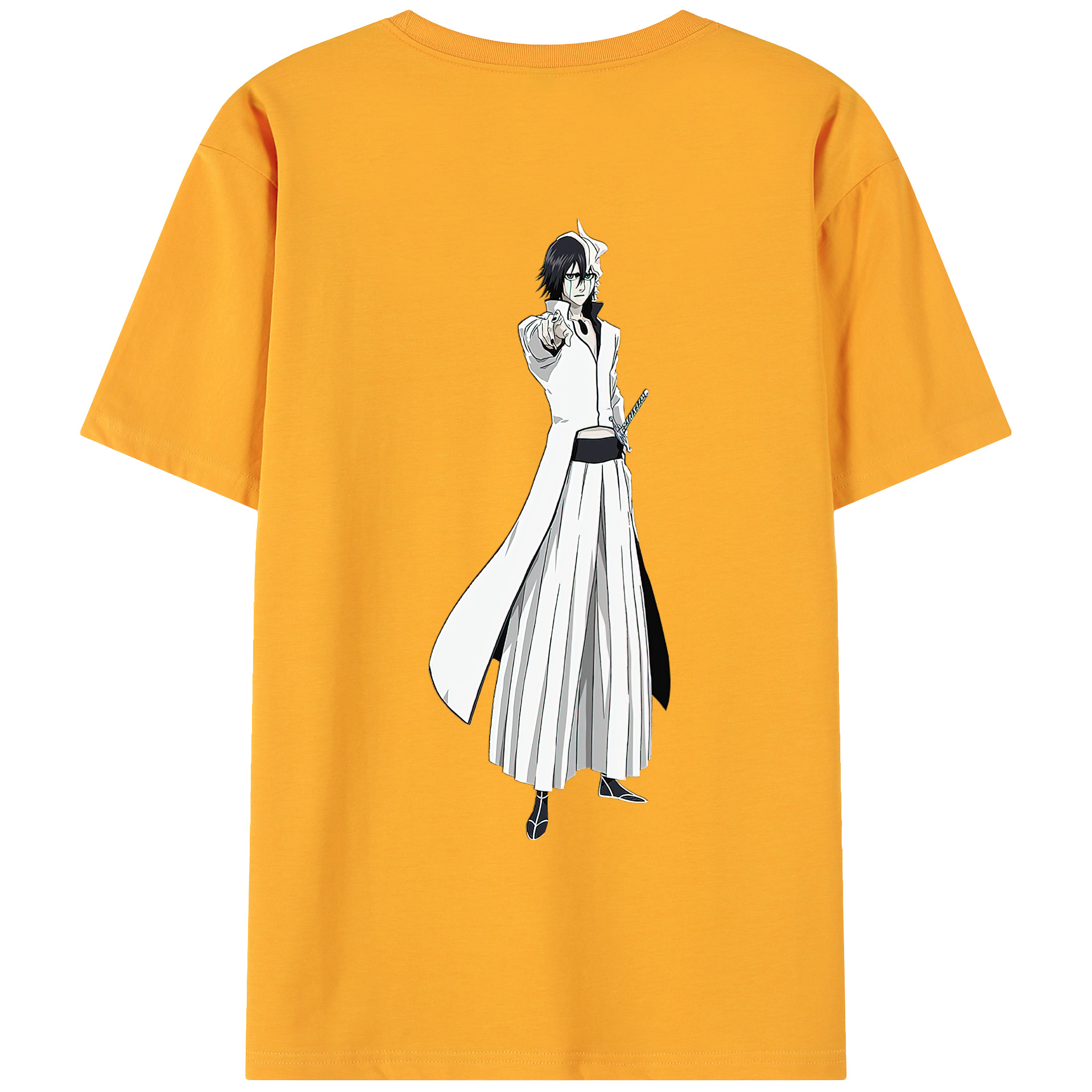 （画像用） ブリーチ ウルキオラ·シファー BLEACH Ulquiorra cifer 綿100％ メンズ半袖Tシャツ（バックプリント） 通気性