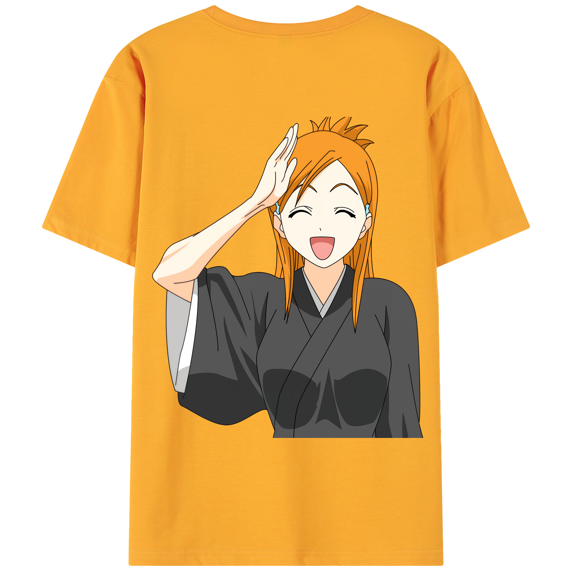 （画像用） ブリーチ 井上織姫（いのうえおりひめ） BLEACH Inoue Orihime 綿100％ メンズ半袖Tシャツ（バックプリント） 通気性