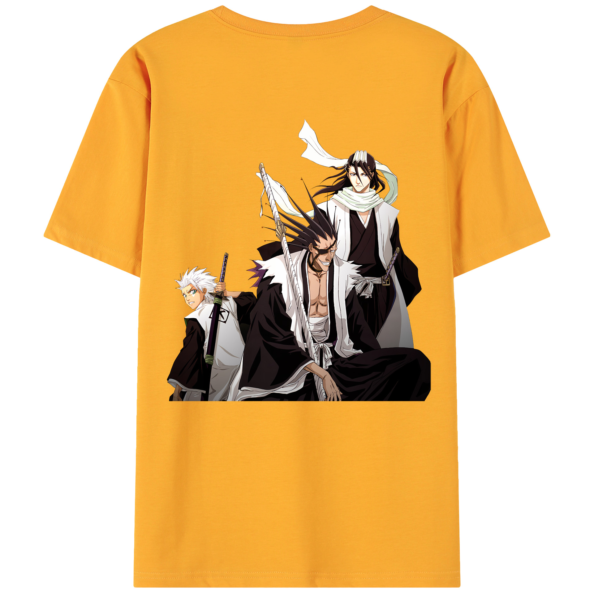 （画像用） ブリーチ ざらき けんぱち BLEACH Zaraki Kenpachi 綿100％ メンズ半袖Tシャツ（バックプリント） 通気性