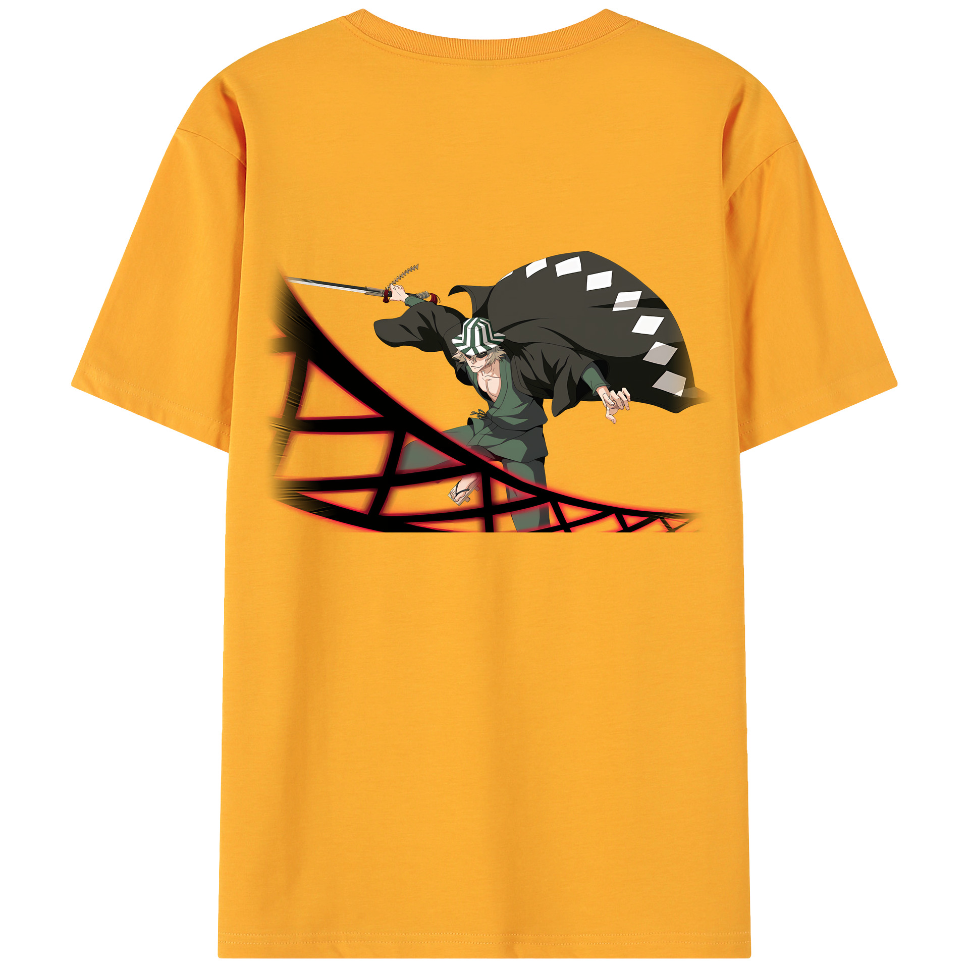 （画像用） "ブリーチ 浦原 喜助（うらはら きすけ） BLEACH Urahara Kisuke " 綿100％ メンズ半袖Tシャツ（バックプリント） 通気性