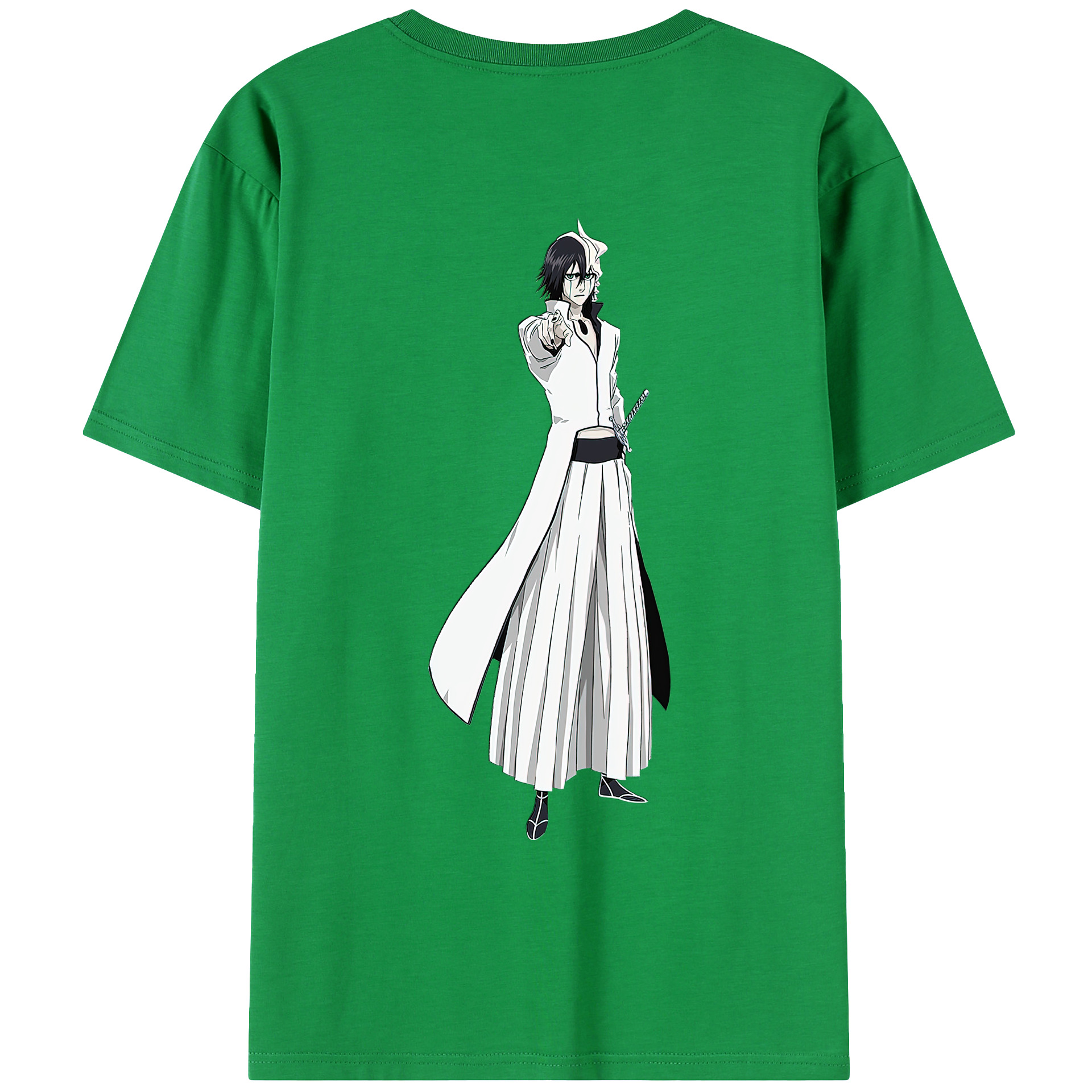 （画像用） ブリーチ ウルキオラ·シファー BLEACH Ulquiorra cifer 綿100％ メンズ半袖Tシャツ（バックプリント） 通気性