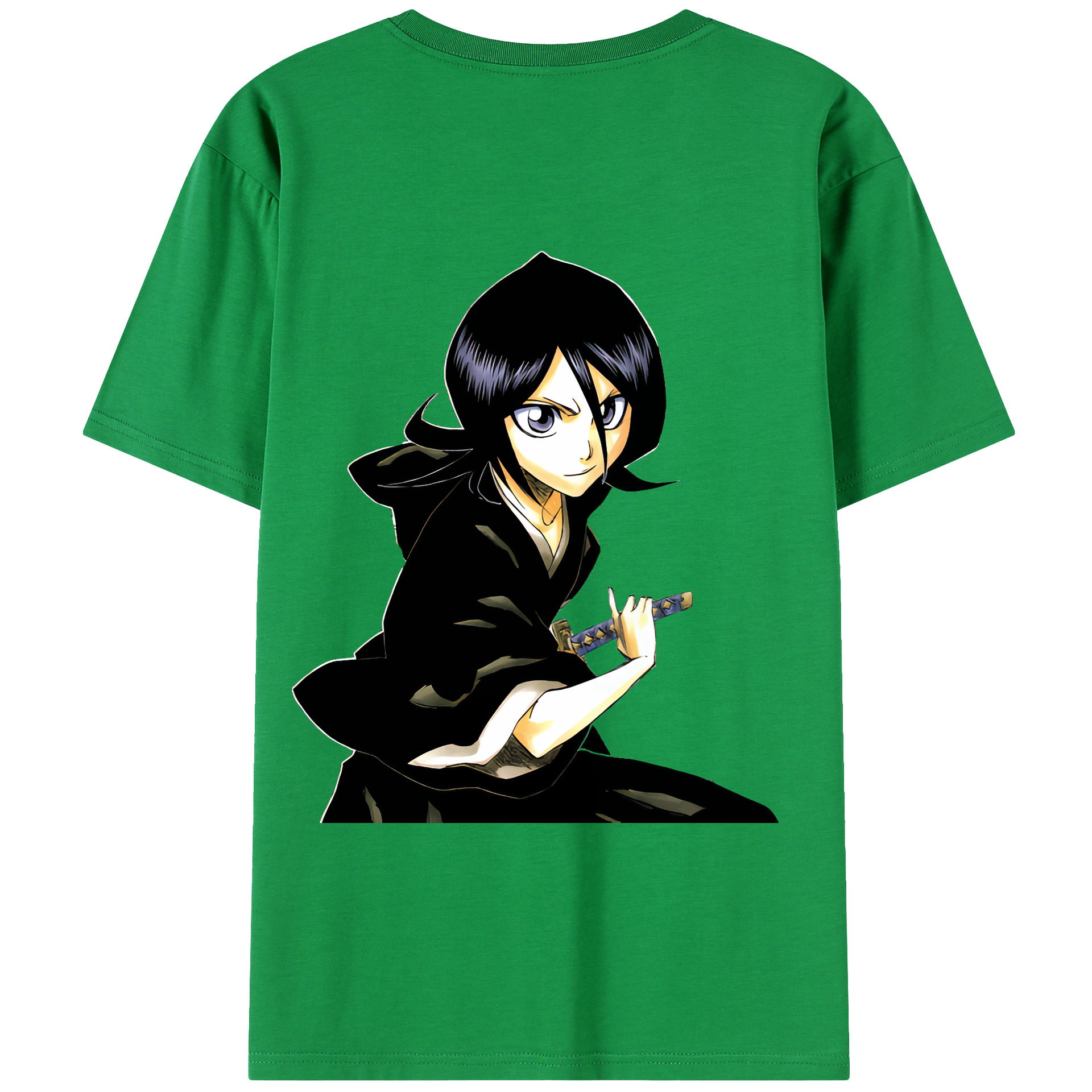 （画像用） ブリーチ 朽木ルキア BLEACH Kuchiki Rukia 綿100％ メンズ半袖Tシャツ（バックプリント） 通気性