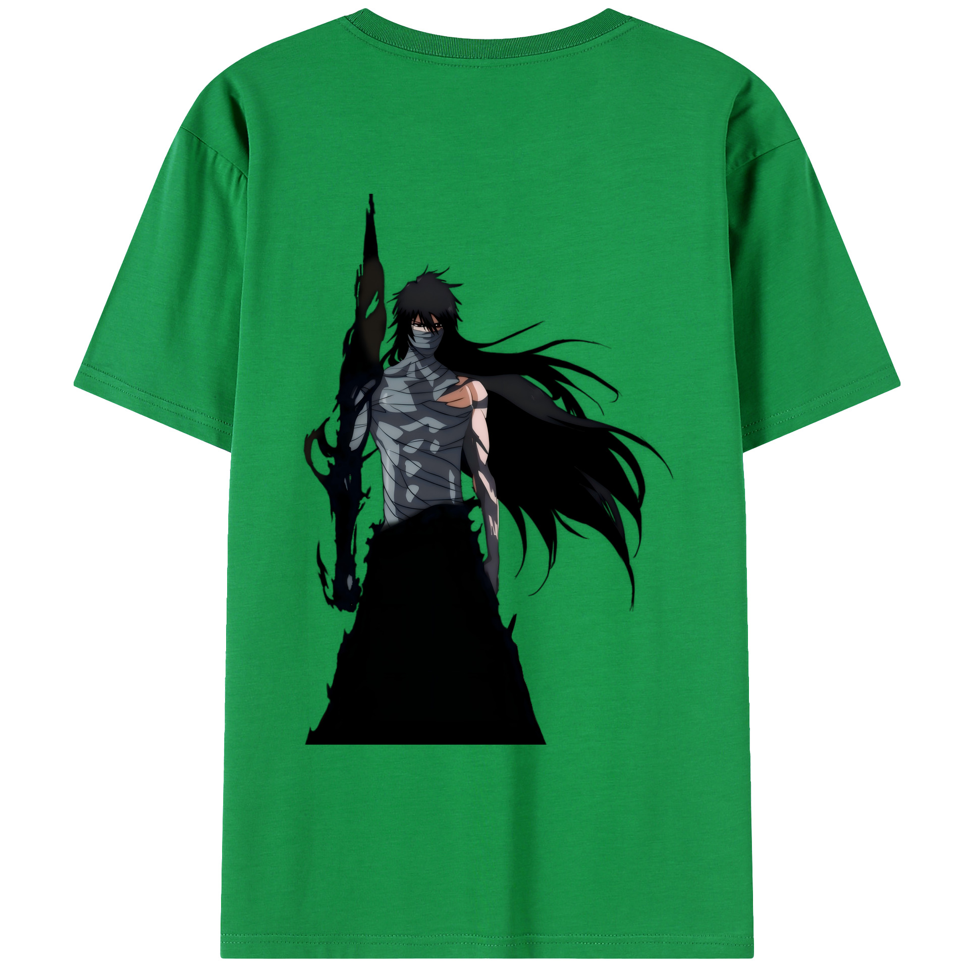 （画像用） ブリーチ 黒崎一護（くろさき いちご）BLEACH Kurosaki Ichigo 綿100％ メンズ半袖Tシャツ（バックプリント） 通気性