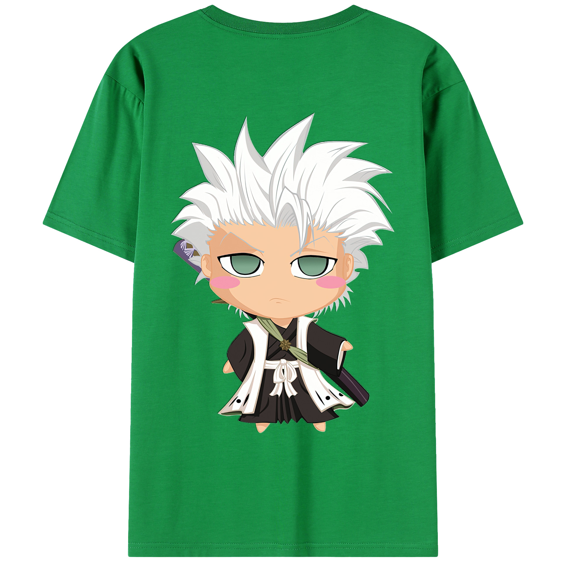 （画像用） ブリーチ 日番谷冬獅郎（ひつがや とうしろう） BLEACH Hitsugaya Toushirou 綿100％ メンズ半袖Tシャツ（バックプリント） 通気性