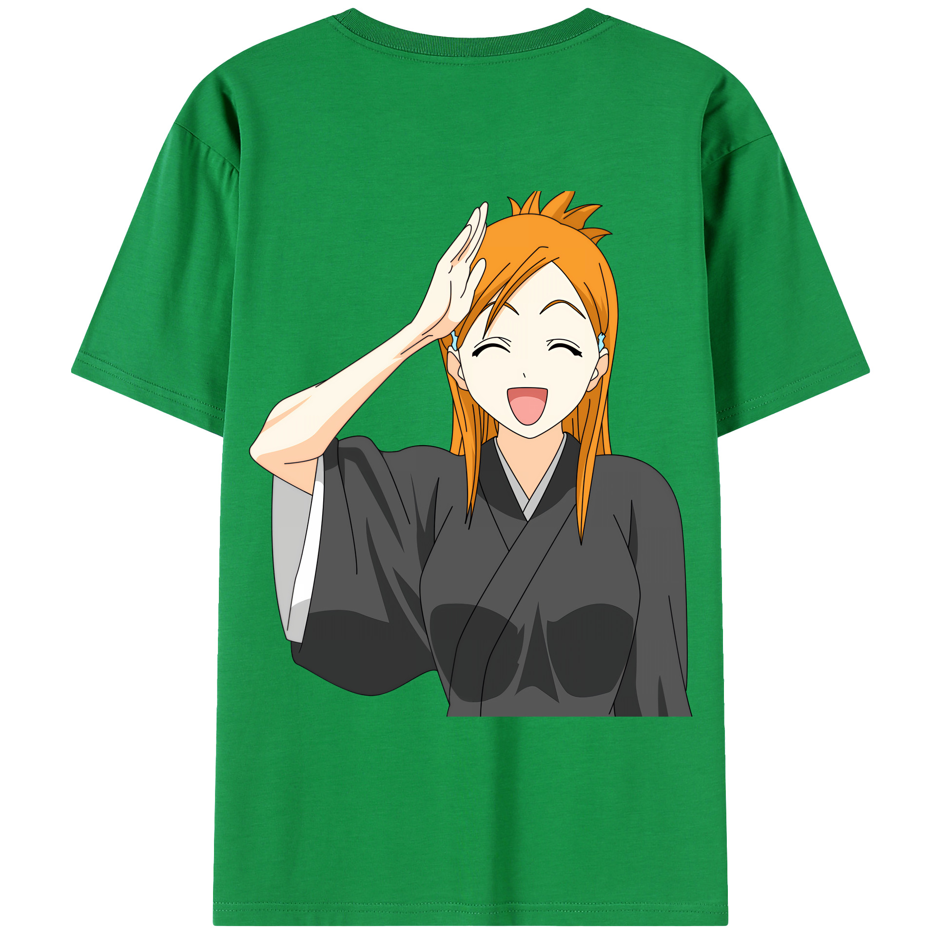 （画像用） ブリーチ 井上織姫（いのうえおりひめ） BLEACH Inoue Orihime 綿100％ メンズ半袖Tシャツ（バックプリント） 通気性