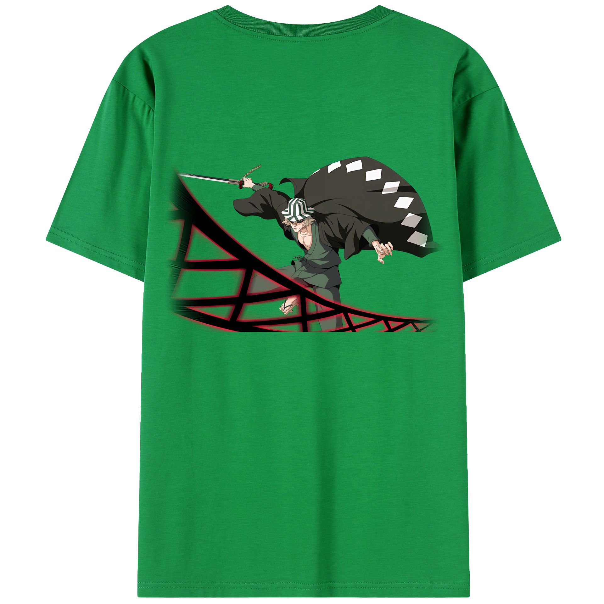 （画像用） "ブリーチ 浦原 喜助（うらはら きすけ） BLEACH Urahara Kisuke " 綿100％ メンズ半袖Tシャツ（バックプリント） 通気性