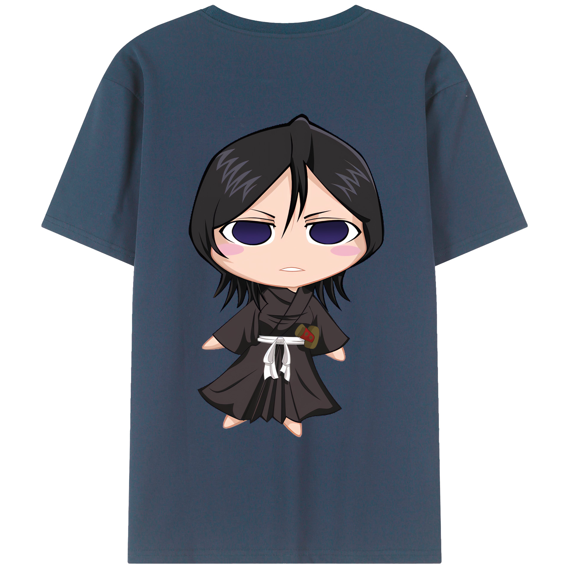 （画像用） ブリーチ 朽木ルキア BLEACH Kuchiki Rukia 綿100％ メンズ半袖Tシャツ（バックプリント） 通気性