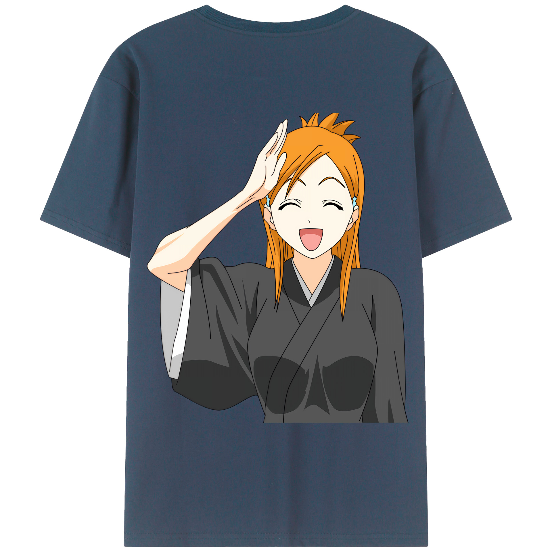 （画像用） ブリーチ 井上織姫（いのうえおりひめ） BLEACH Inoue Orihime 綿100％ メンズ半袖Tシャツ（バックプリント） 通気性