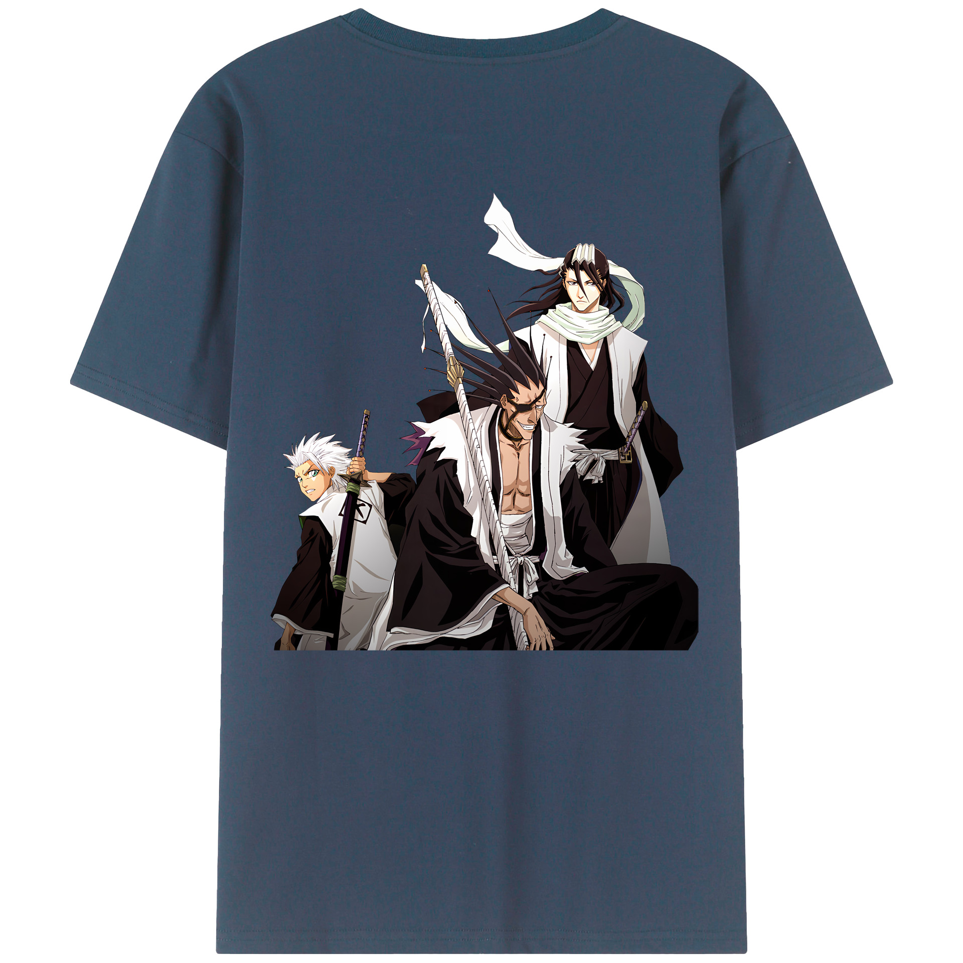 （画像用） ブリーチ ざらき けんぱち BLEACH Zaraki Kenpachi 綿100％ メンズ半袖Tシャツ（バックプリント） 通気性