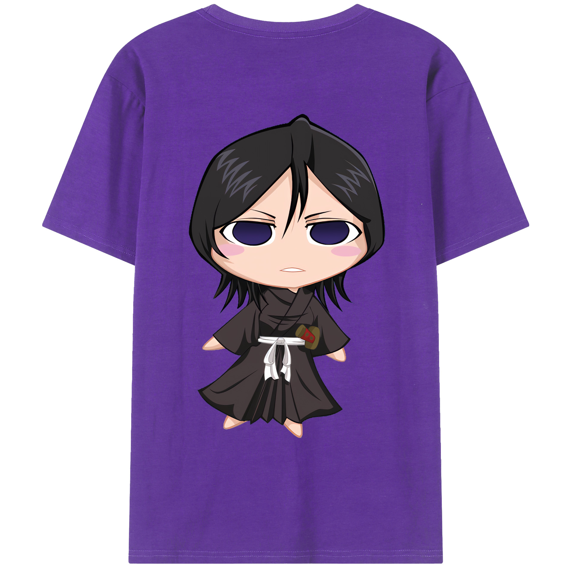 （画像用） ブリーチ 朽木ルキア BLEACH Kuchiki Rukia 綿100％ メンズ半袖Tシャツ（バックプリント） 通気性