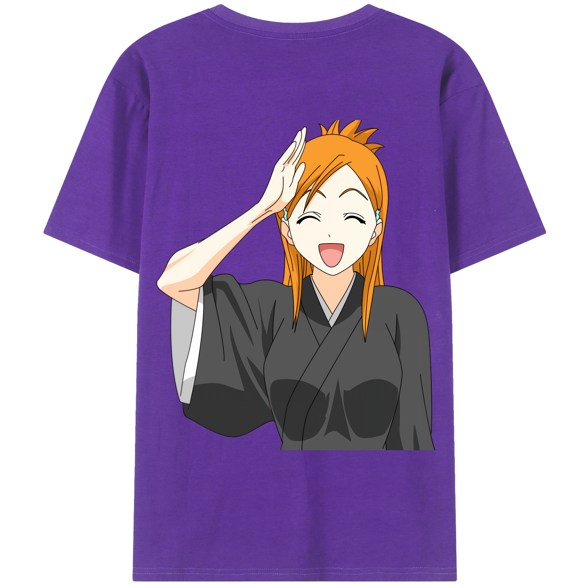 （画像用） ブリーチ 井上織姫（いのうえおりひめ） BLEACH Inoue Orihime 綿100％ メンズ半袖Tシャツ（バックプリント） 通気性