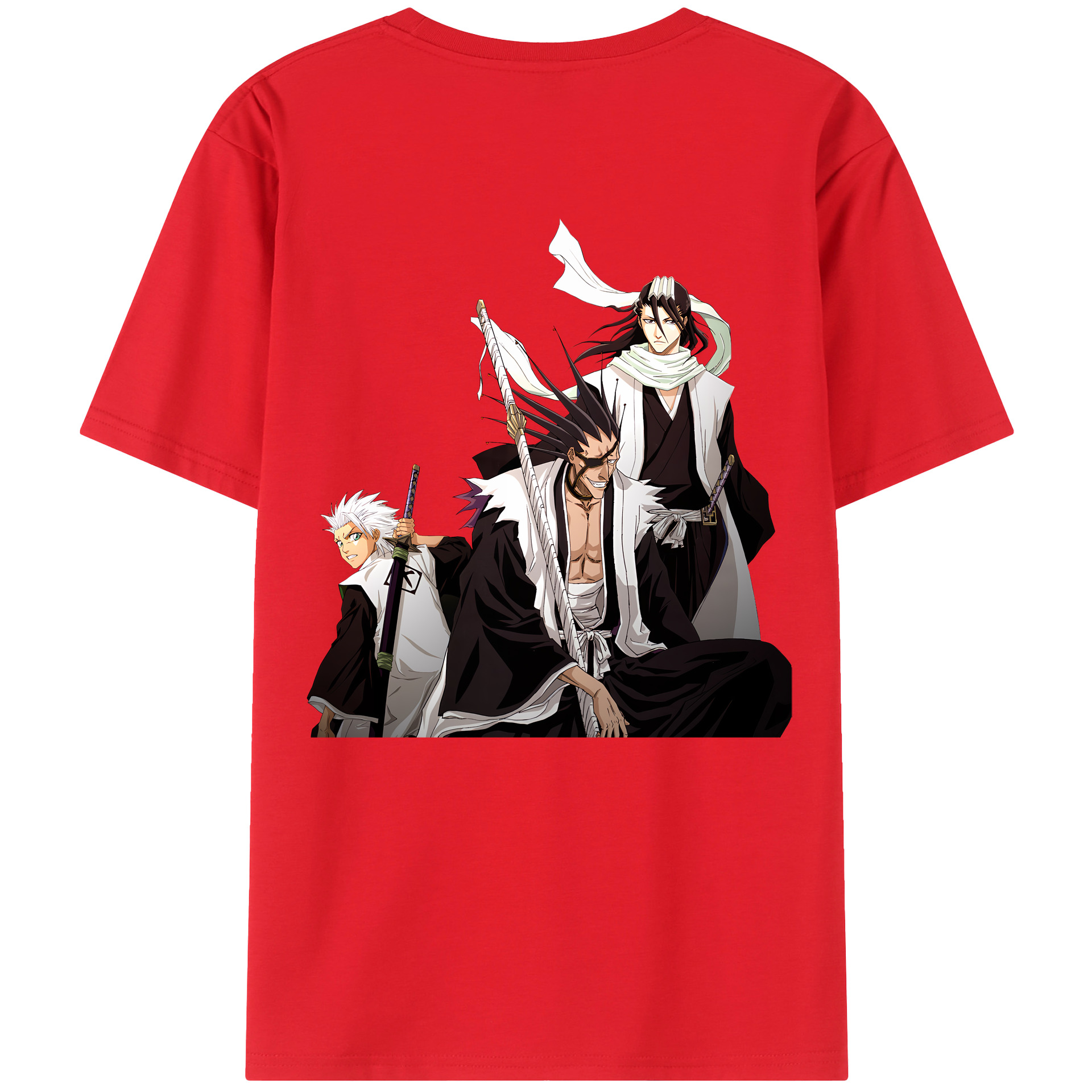 （画像用） ブリーチ ざらき けんぱち BLEACH Zaraki Kenpachi 綿100％ メンズ半袖Tシャツ（バックプリント） 通気性