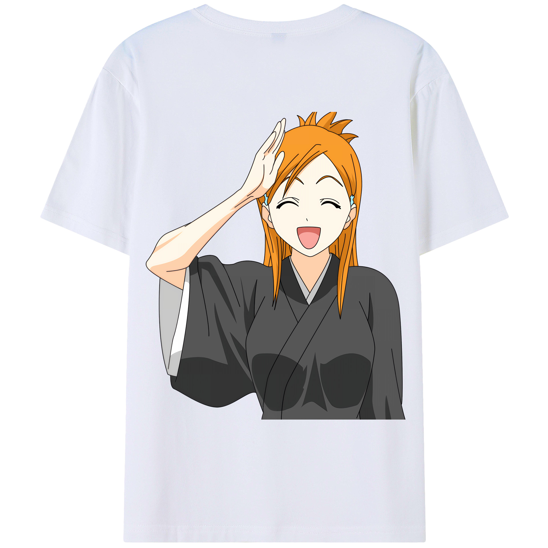 （画像用） ブリーチ 井上織姫（いのうえおりひめ） BLEACH Inoue Orihime 綿100％ メンズ半袖Tシャツ（バックプリント） 通気性