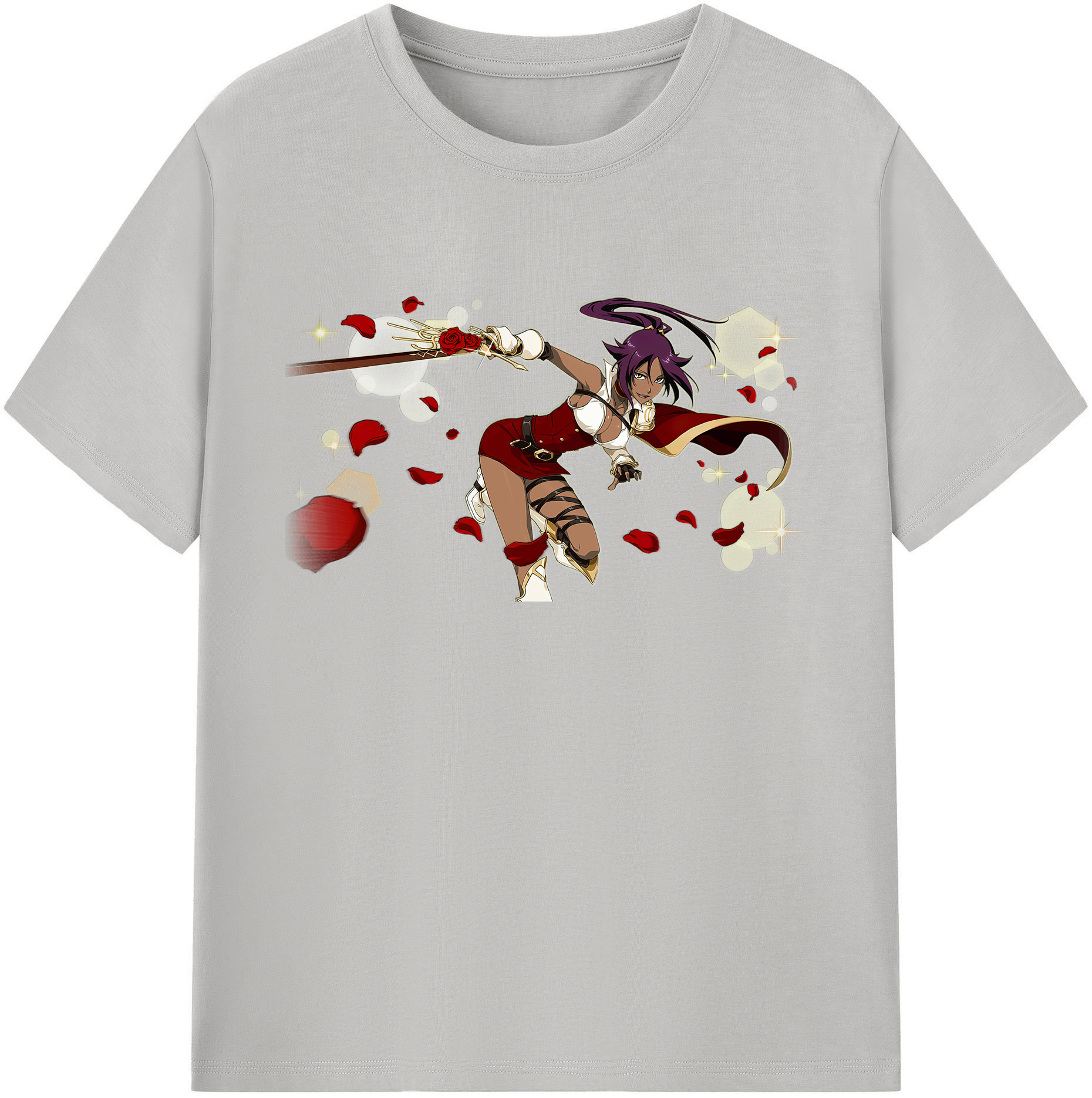 （画像用） ブリーチ 四楓院 夜一（しほういん よるいち） BLEACH Shihouin Yoruichi 綿100％ メンズ半袖Tシャツ｜肌触りやわらか＆通気性