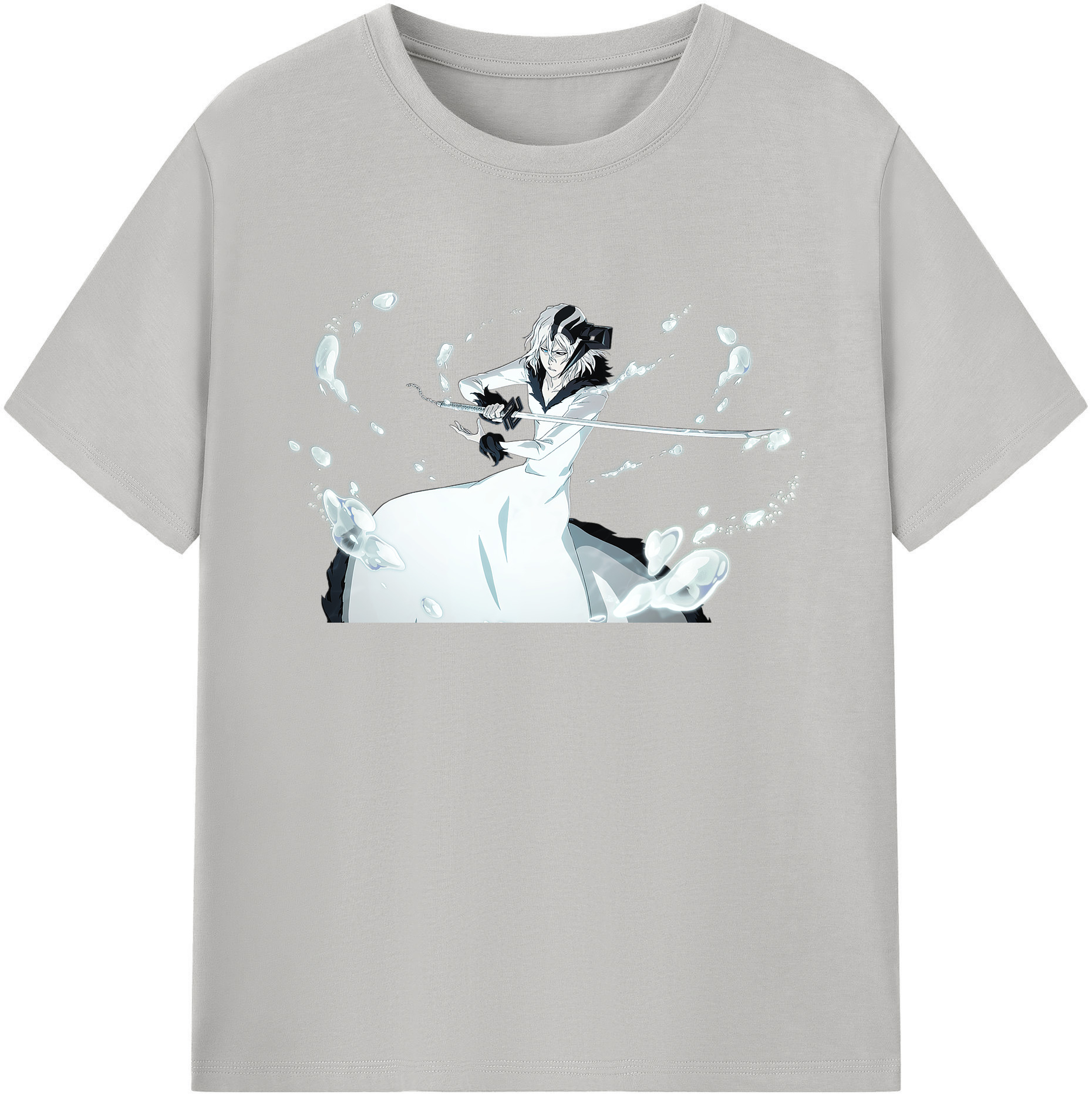 （画像用） ブリーチ 黒崎一護（くろさき いちご）BLEACH Kurosaki Ichigo 綿100％ メンズ半袖Tシャツ｜肌触りやわらか＆通気性