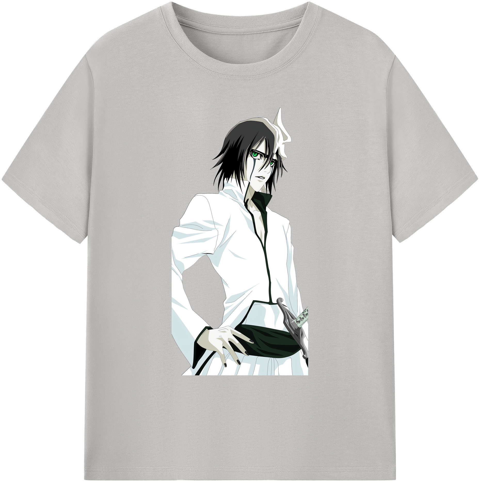 （画像用） ブリーチ ウルキオラ·シファー BLEACH Ulquiorra cifer 綿100％ メンズ半袖Tシャツ｜肌触りやわらか＆通気性