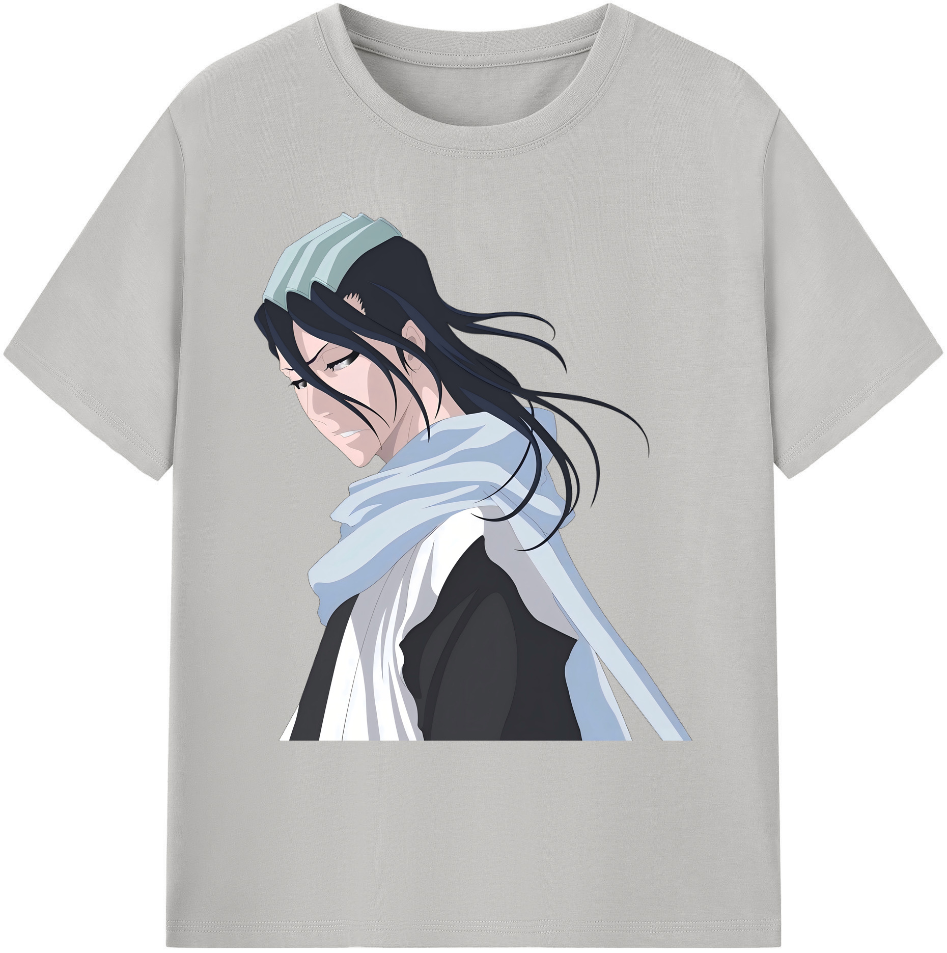 （画像用） ブリーチ くちき びゃくや BLEACH Kuchiki Byakuya 綿100％ メンズ半袖Tシャツ｜肌触りやわらか＆通気性