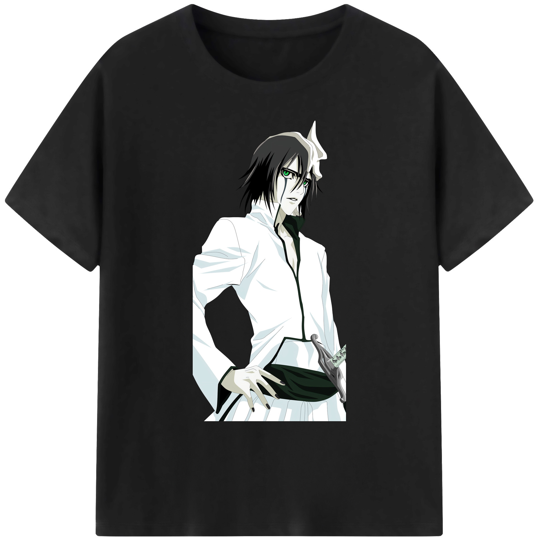 （画像用） ブリーチ ウルキオラ·シファー BLEACH Ulquiorra cifer 綿100％ メンズ半袖Tシャツ｜肌触りやわらか＆通気性