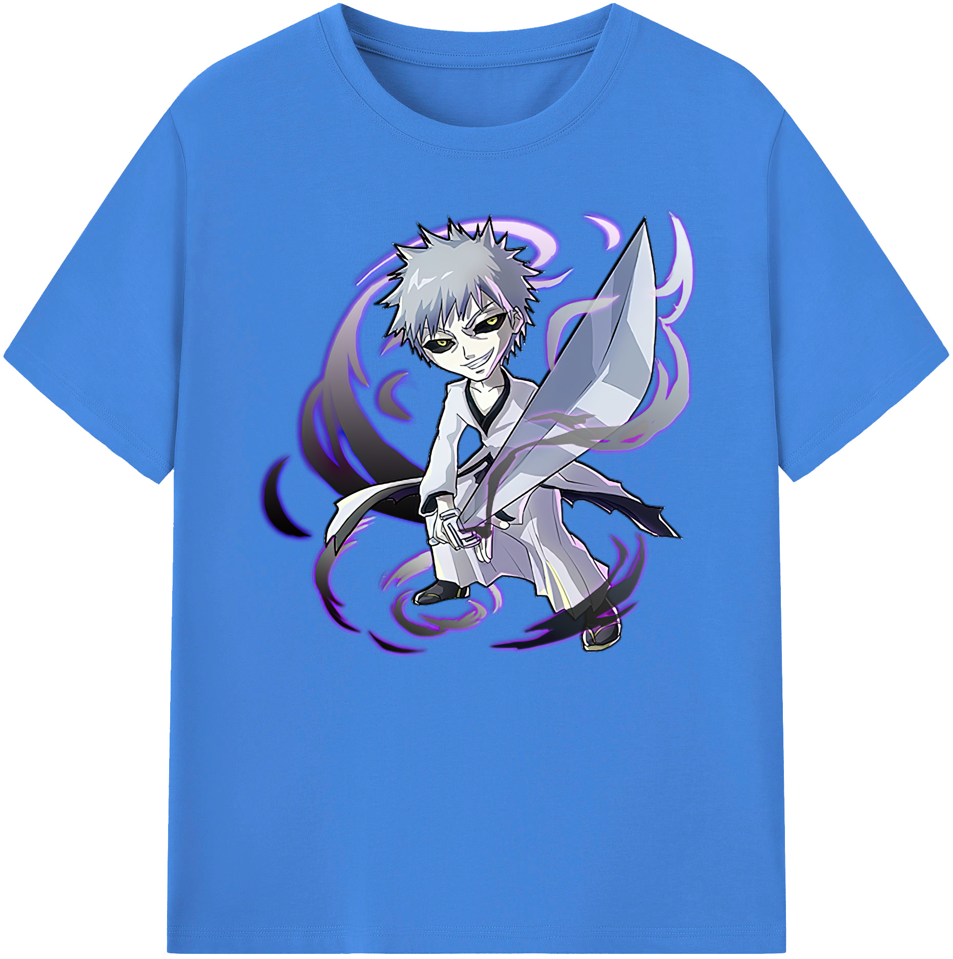 （画像用） ブリーチ 黒崎一護（くろさき いちご）BLEACH Kurosaki Ichigo 綿100％ メンズ半袖Tシャツ｜肌触りやわらか＆通気性