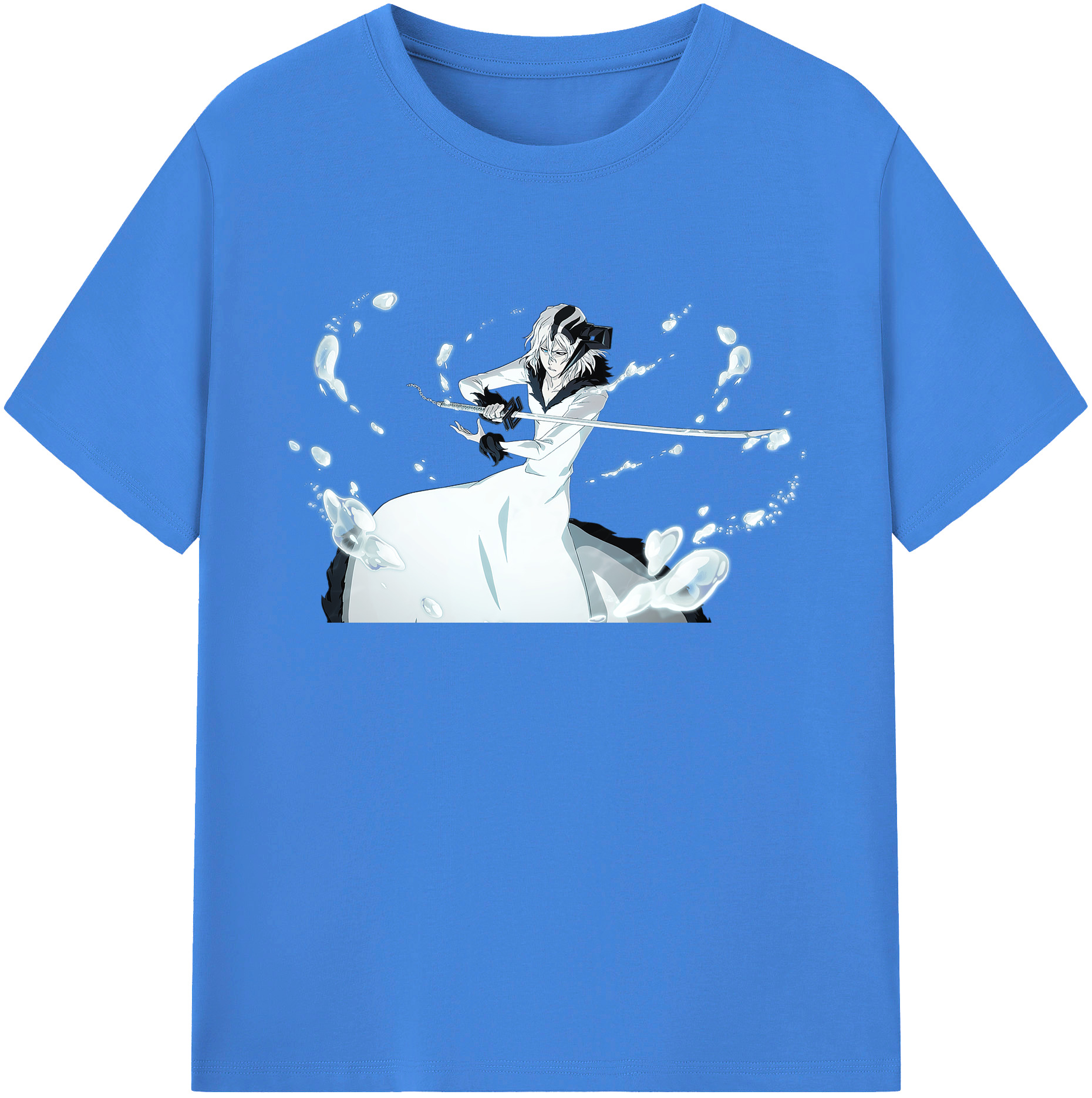 （画像用） ブリーチ 黒崎一護（くろさき いちご）BLEACH Kurosaki Ichigo 綿100％ メンズ半袖Tシャツ｜肌触りやわらか＆通気性