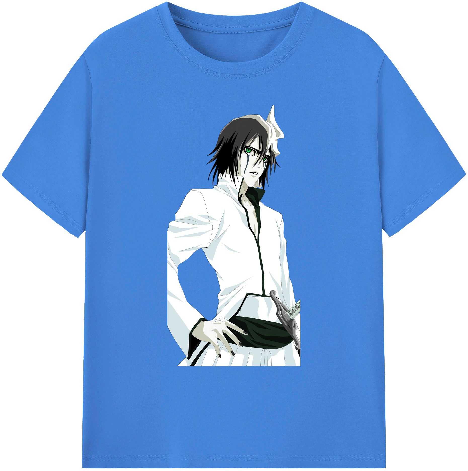 （画像用） ブリーチ ウルキオラ·シファー BLEACH Ulquiorra cifer 綿100％ メンズ半袖Tシャツ｜肌触りやわらか＆通気性