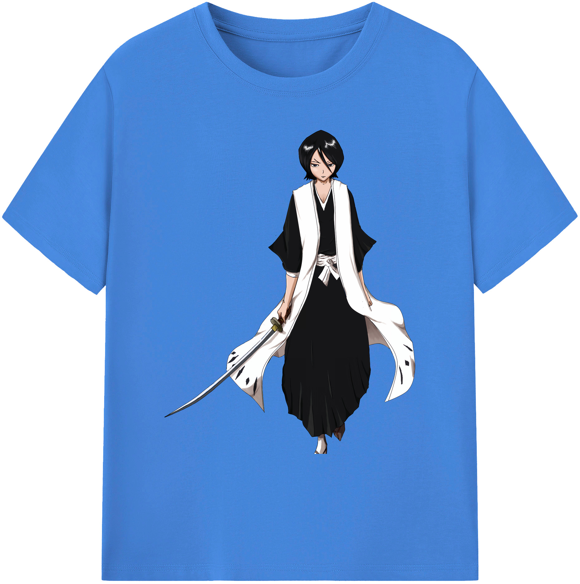 （画像用） ブリーチ 朽木ルキア BLEACH Kuchiki Rukia 綿100％ メンズ半袖Tシャツ｜肌触りやわらか＆通気性