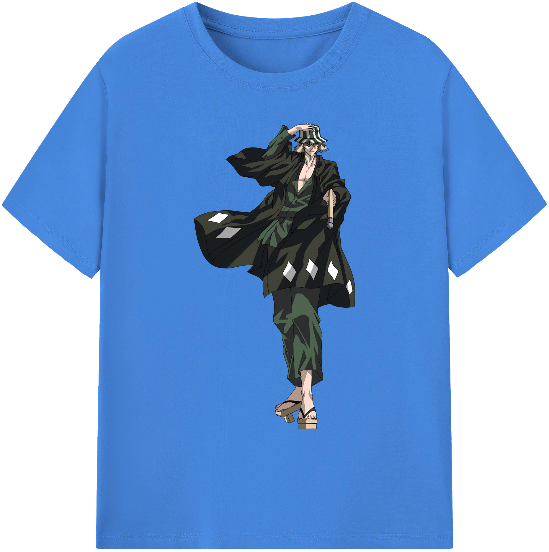 （画像用） "ブリーチ 浦原 喜助（うらはら きすけ） BLEACH Urahara Kisuke " 綿100％ メンズ半袖Tシャツ｜肌触りやわらか＆通気性