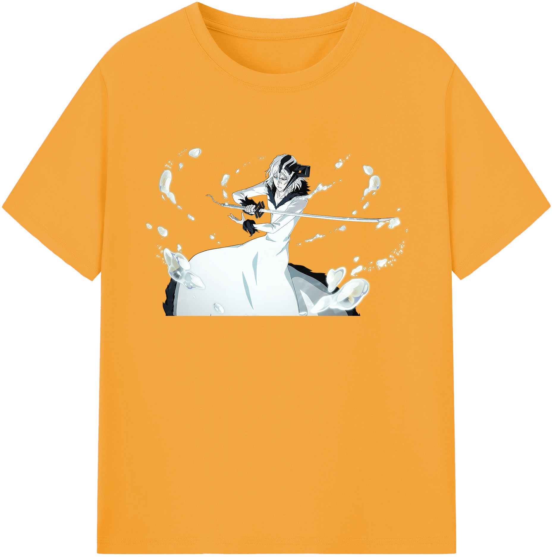 （画像用） ブリーチ 黒崎一護（くろさき いちご）BLEACH Kurosaki Ichigo 綿100％ メンズ半袖Tシャツ｜肌触りやわらか＆通気性